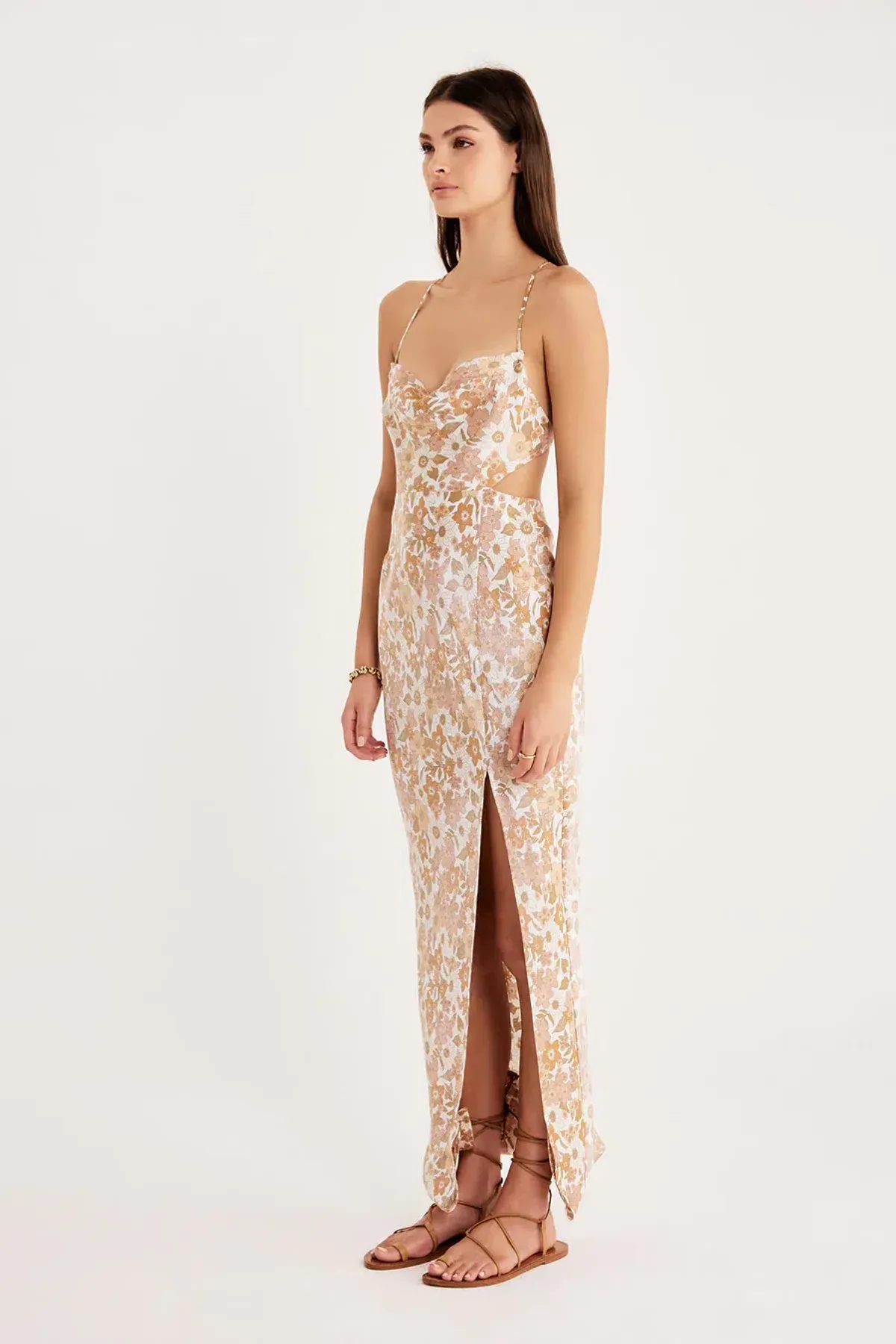 Rumer the Label Paloma Cut Out Gown Print Size XS - Image 2