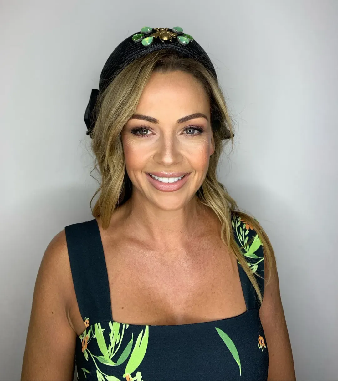 Halo & Rose Pillbox Hat Black/Green  for rent on The Volte - main image