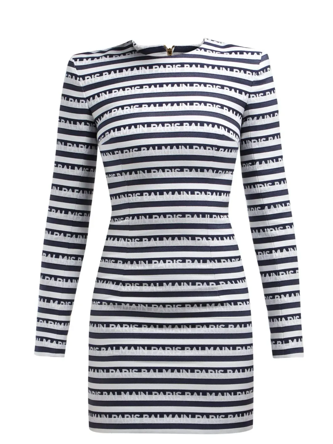 Balmain Mini Striped Jacquard Logo Dress Print Size 38 / AU 8 for rent on The Volte - main image