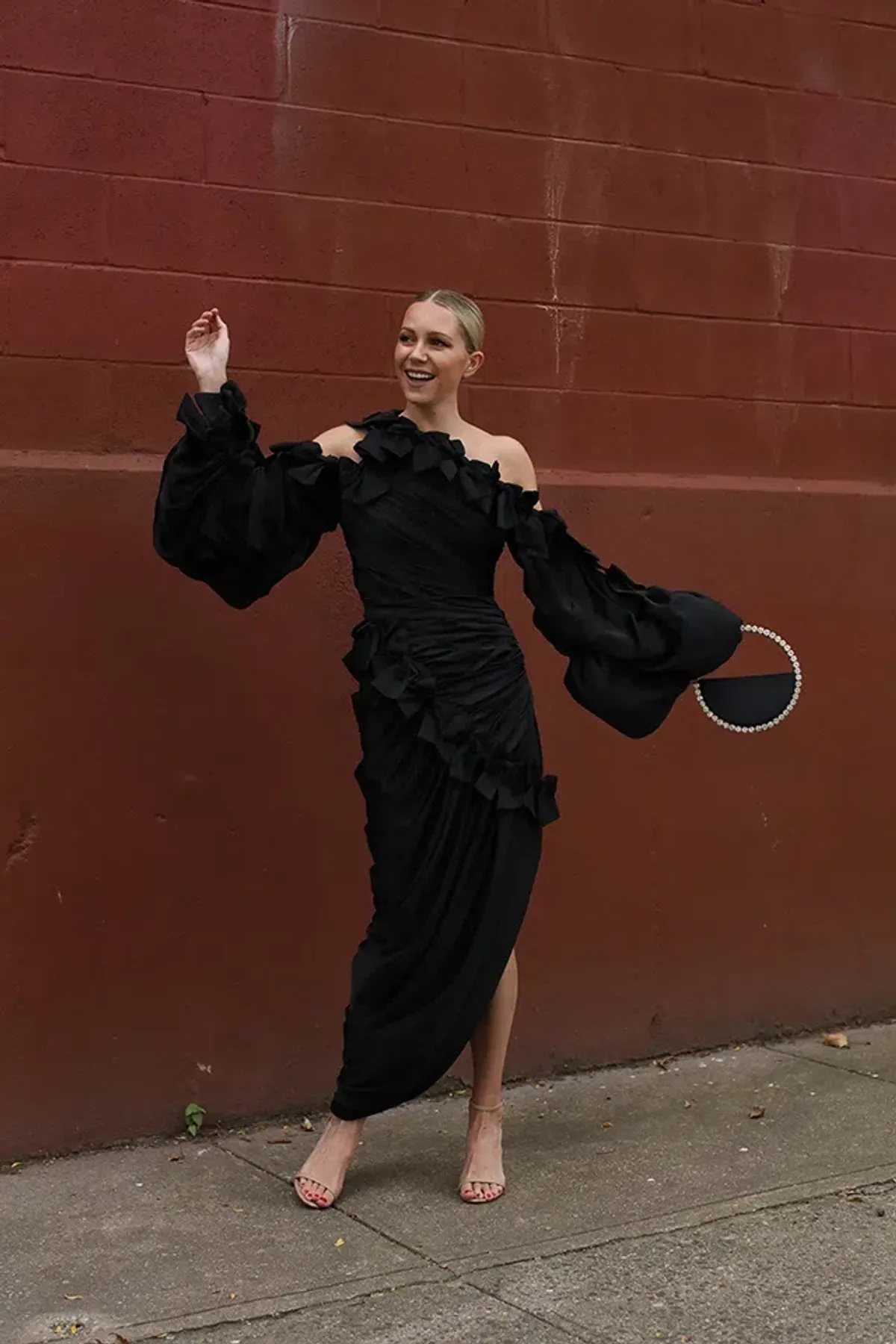 Zimmermann Resistance Bow Long Gown Black Size 8 - Image 3