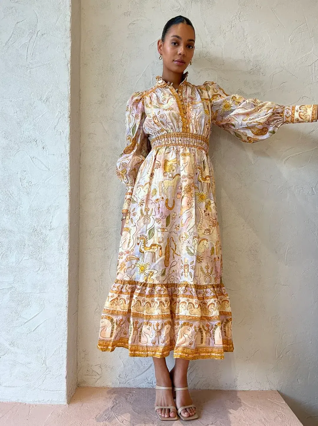 Alemais Solitaire Midi Dress Print Size 8 for rent on The Volte - main image