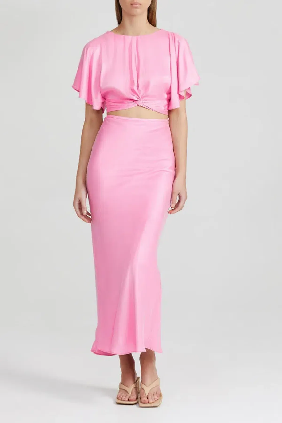 Acler Celcil Confetti Pink Top and Skirt Set Pink Size 8 - Image 1