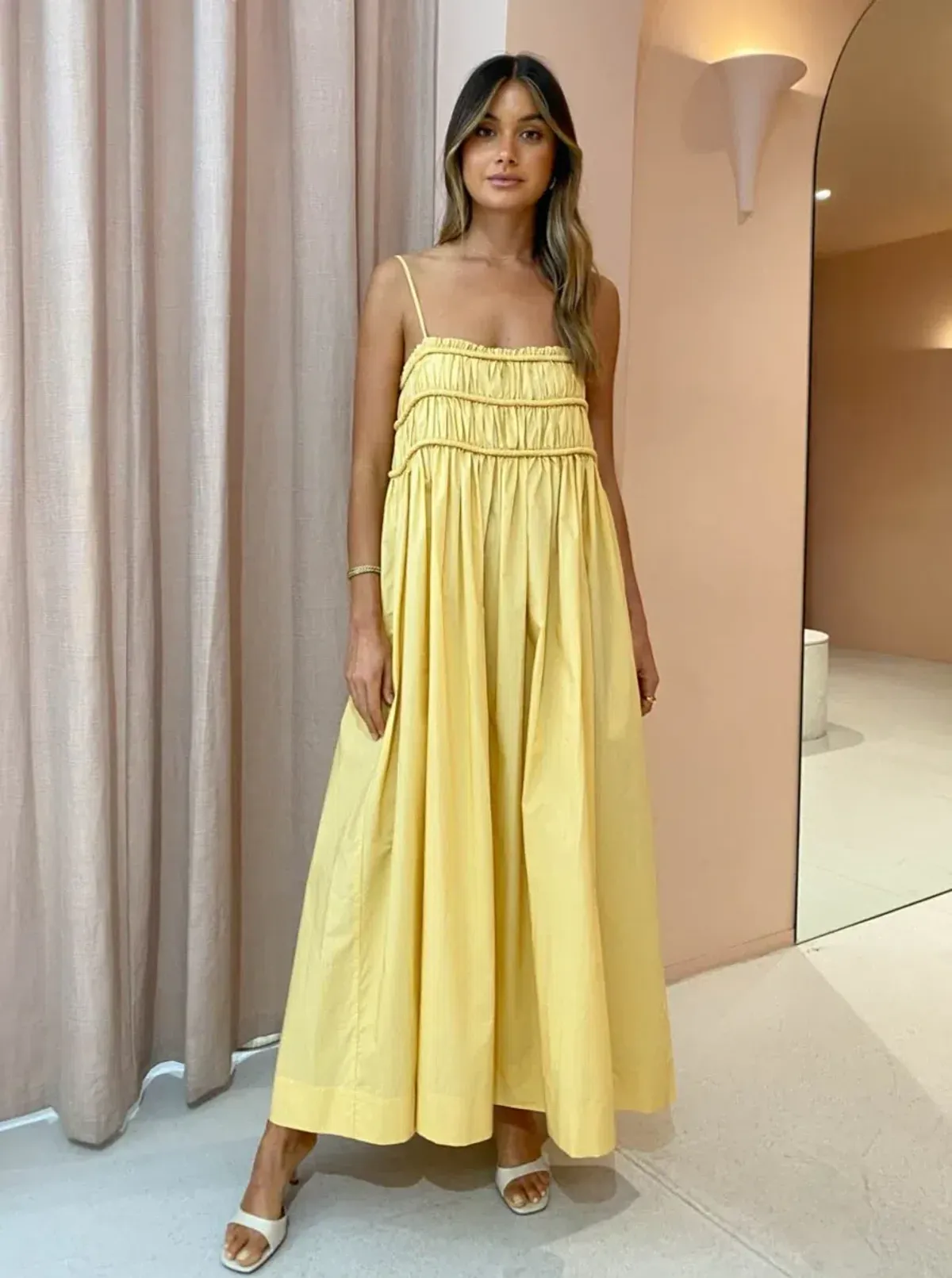 Bec and Bridge Eli Maxi Dress Yellow Size 8 - Image 1