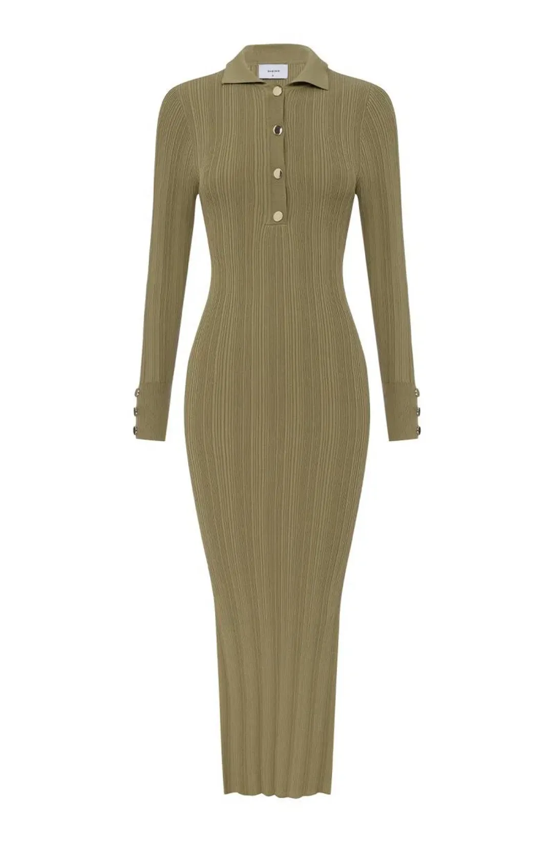 Sheike Rib Polo Dress Green Size 6 for rent on The Volte - main image