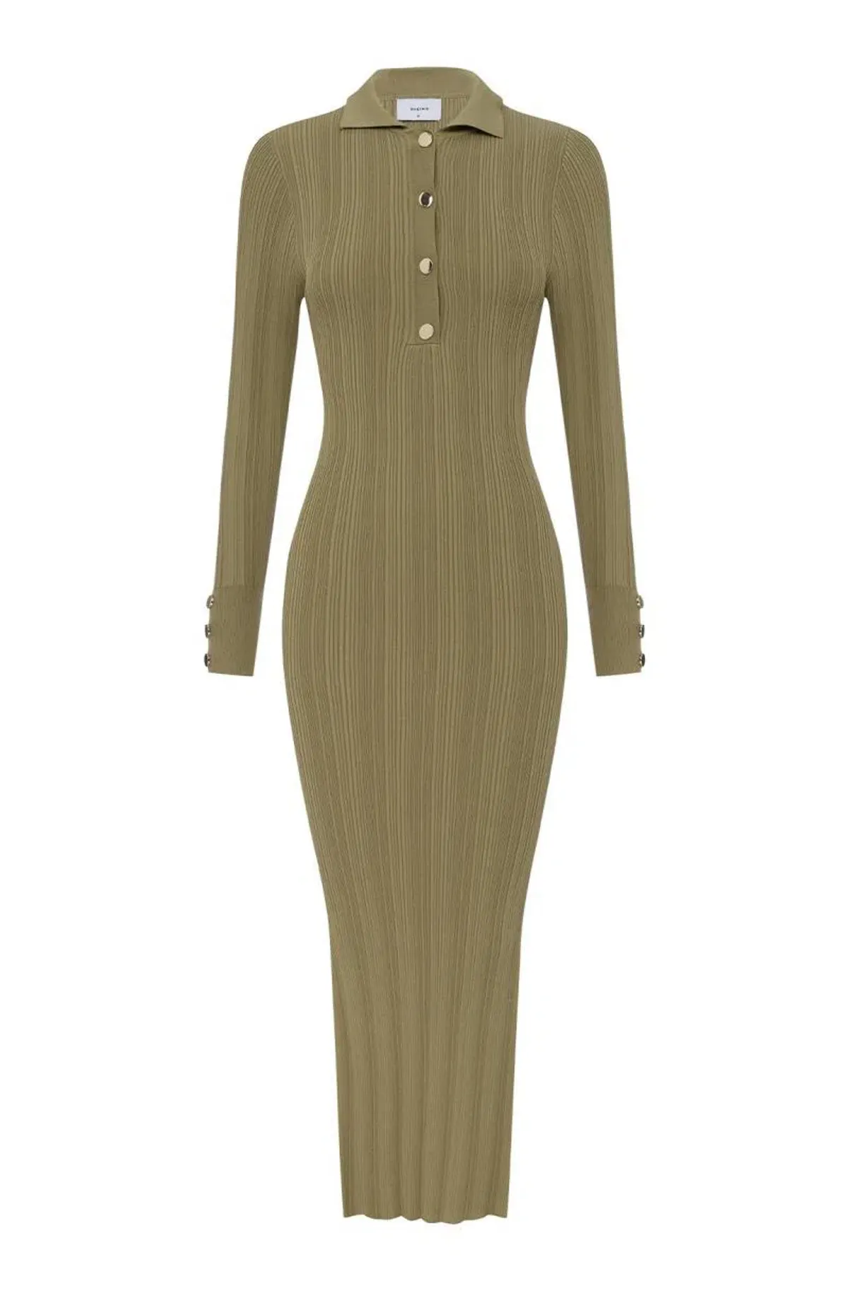 Sheike Rib Polo Dress Green Size 6 - Image 3