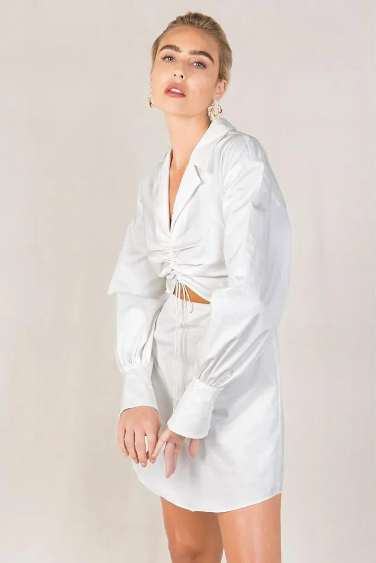 Misha Narla Mini Dress White Size 6 - Image 1