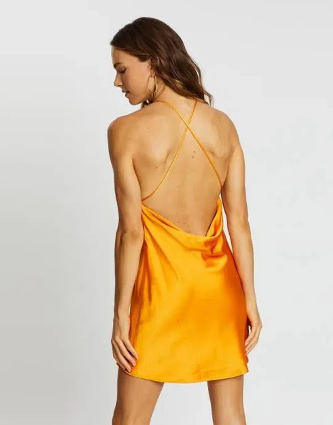 Bec & Bridge Seraphine Mini Dress  Tangerine Size 8 for rent on The Volte - main image