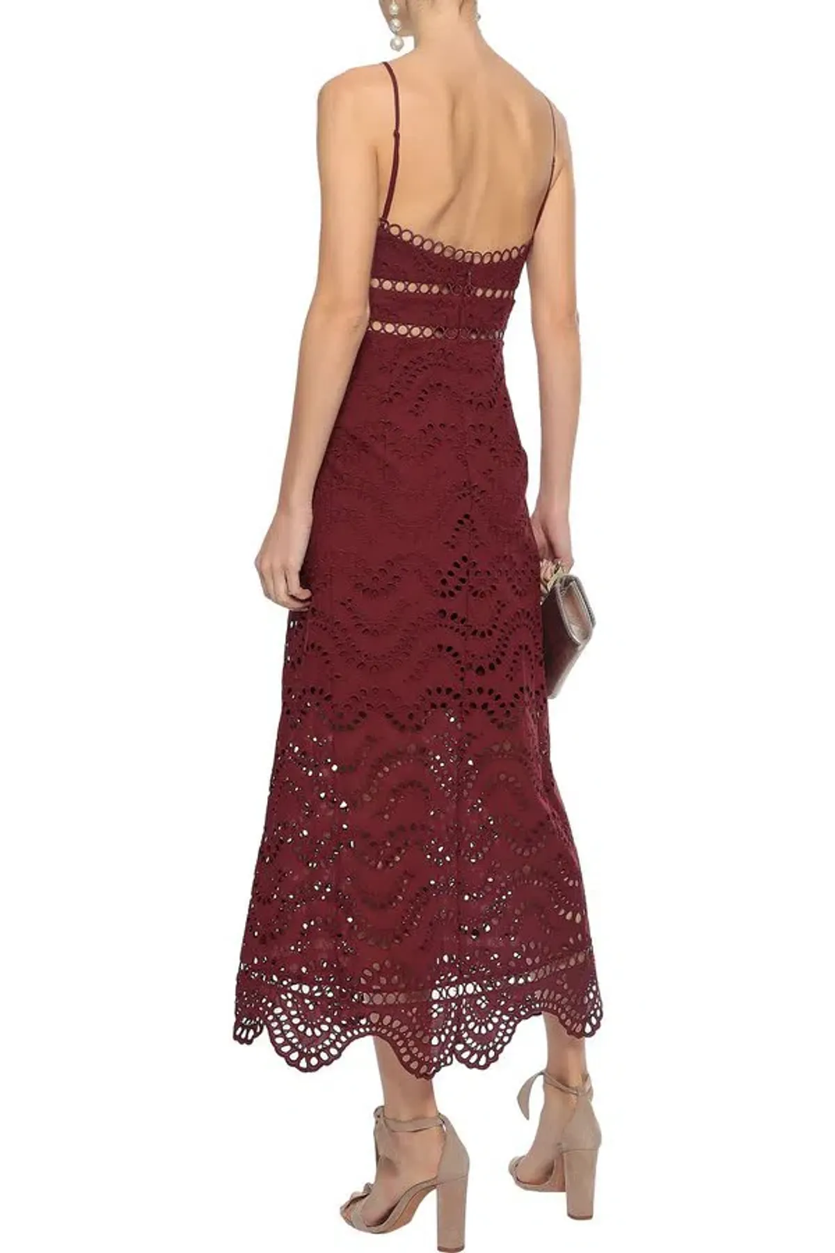 Zimmermann Jaya Wave Bodice Dress Merlot Size 8 - Image 3