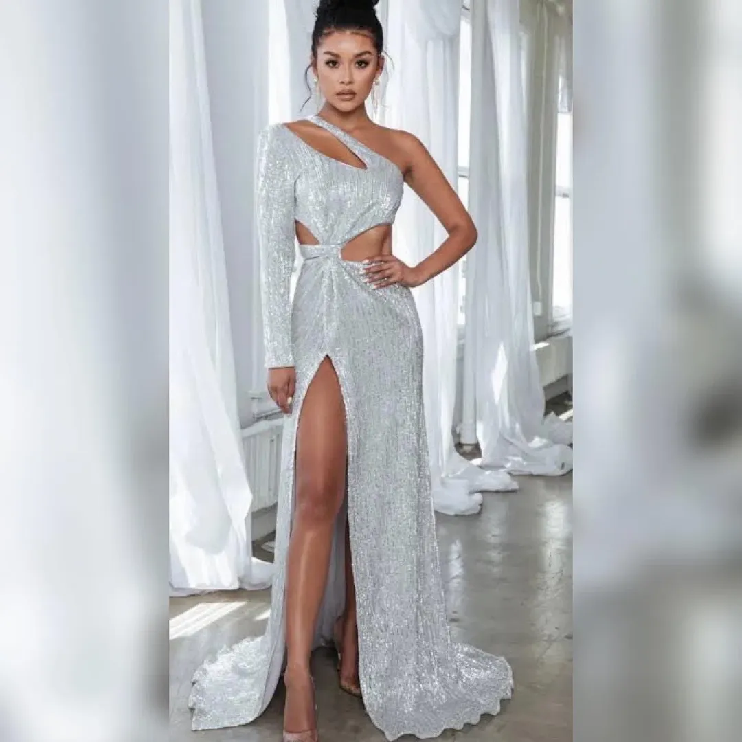 Abyss by Abby Kimoro Gown Sequin Size 6 for rent on The Volte - main image