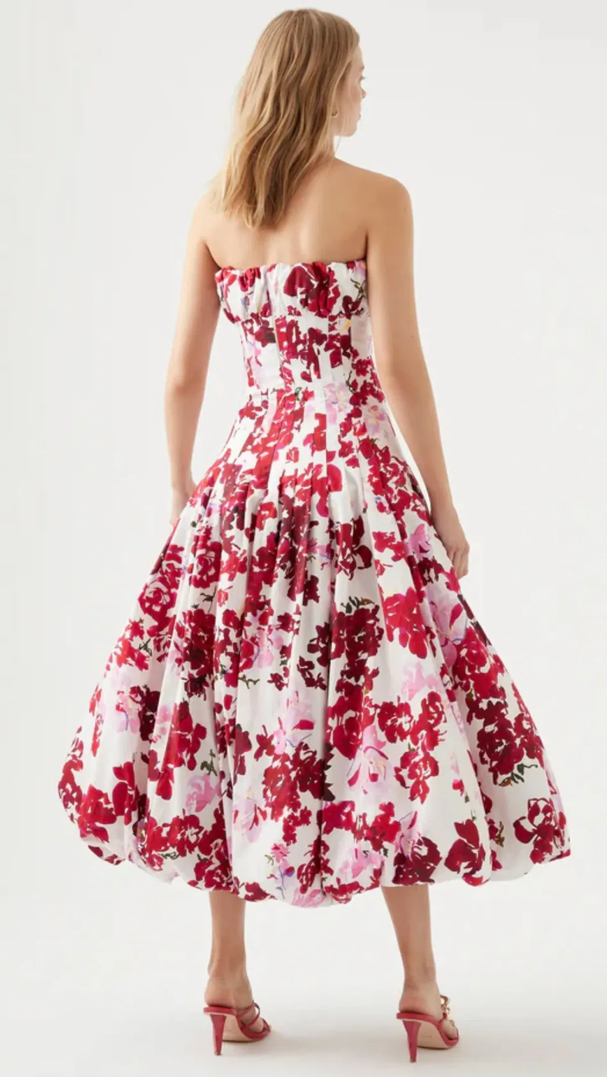 Aje Mathilde Bubble Hem Dress Print Size 14 - Image 4