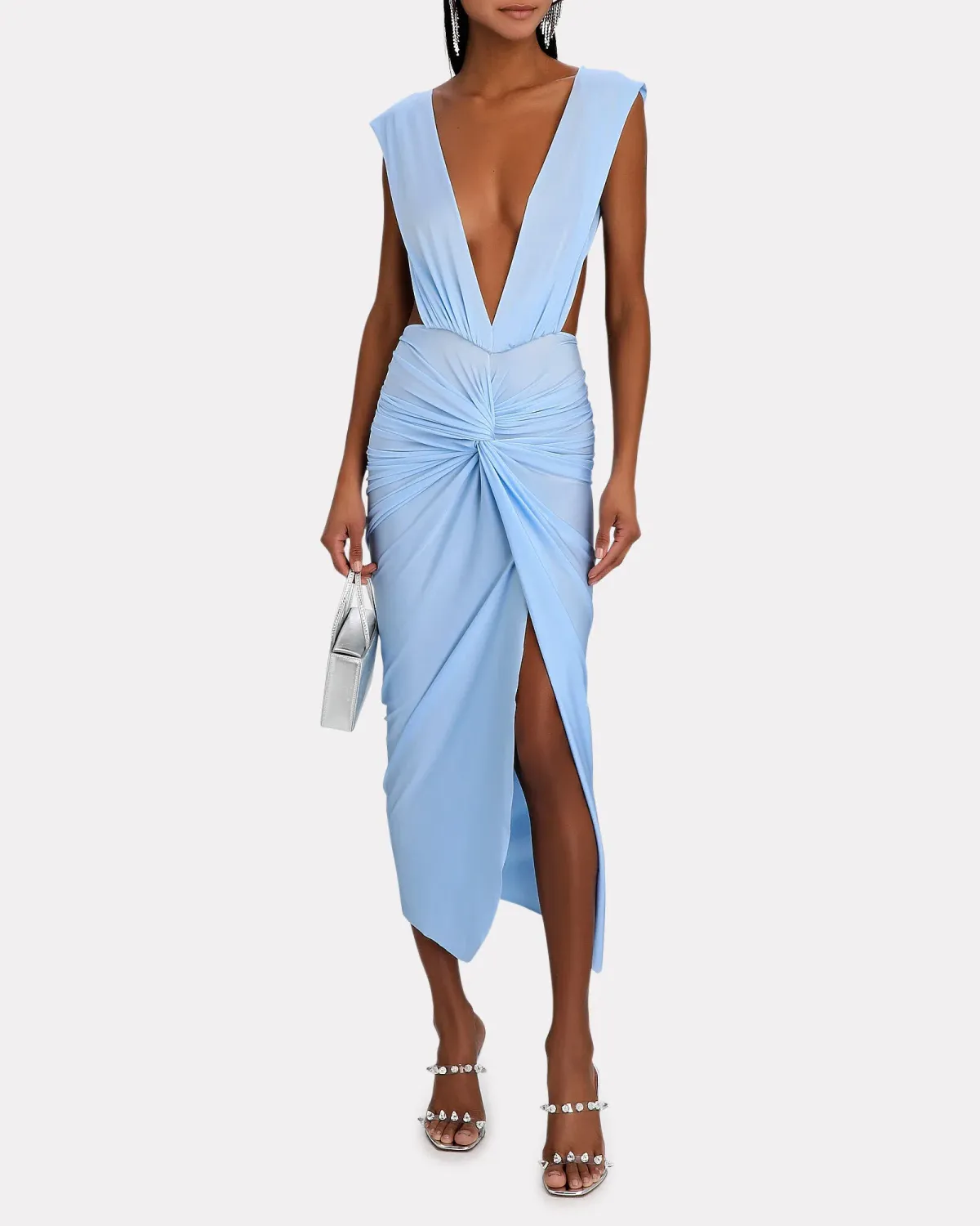 Baobab Mia Open Back Midi Dress Sky Size 6  - Image 1