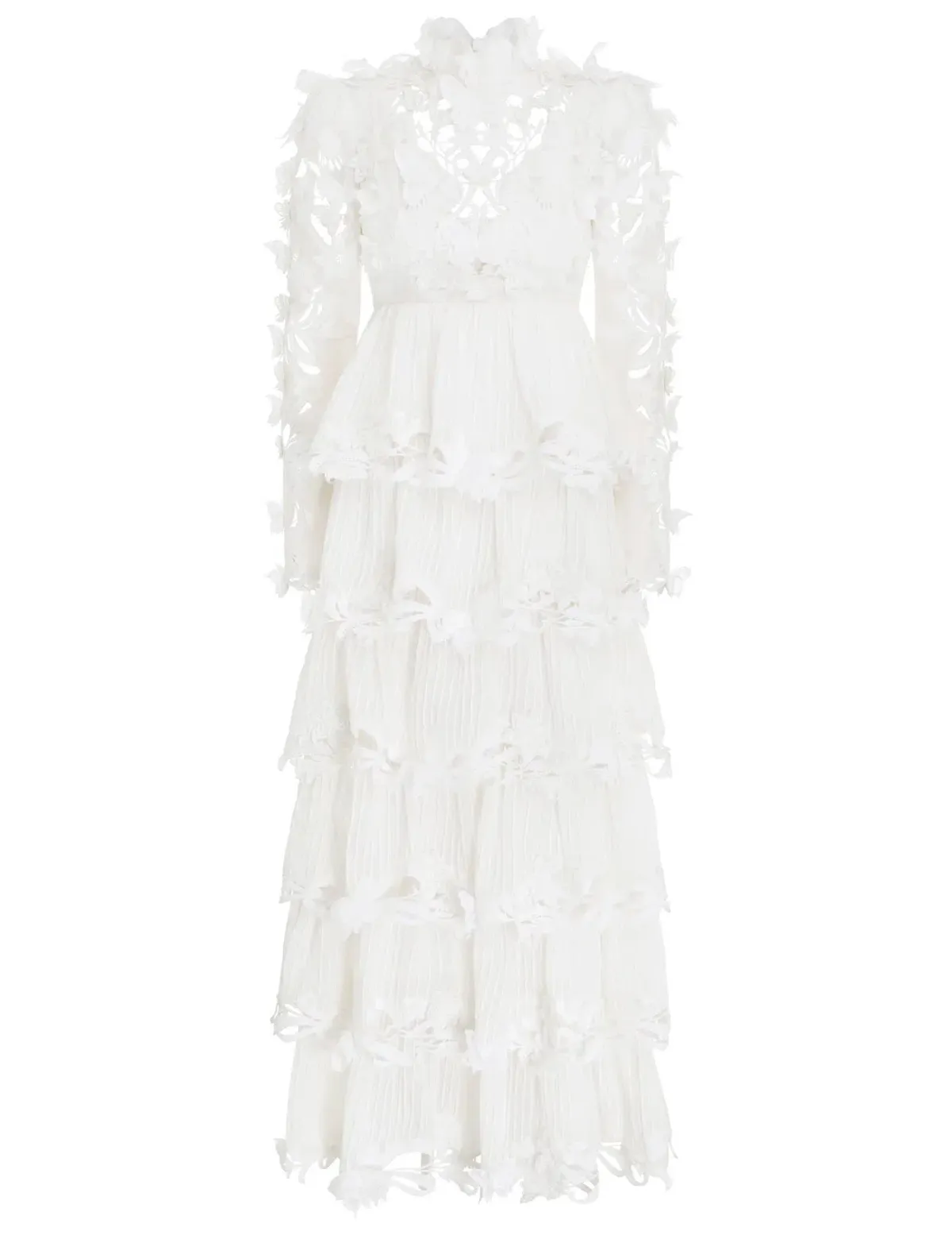 Zimmermann Luminous Embroidered Gown Natural Size 2 - Image 3