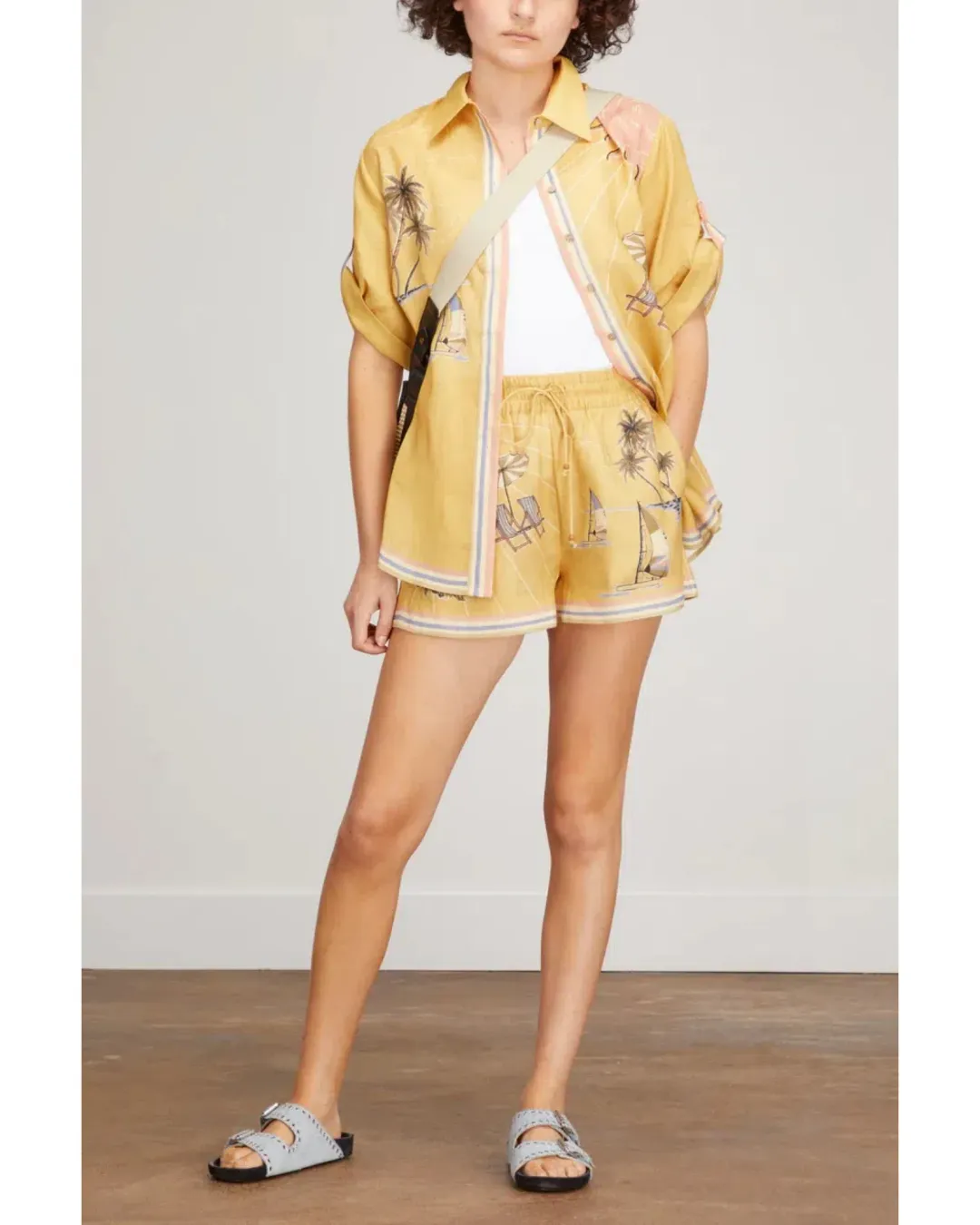 Alemais Sunset Shades Short in Sand Size AU 8  for rent on The Volte - main image