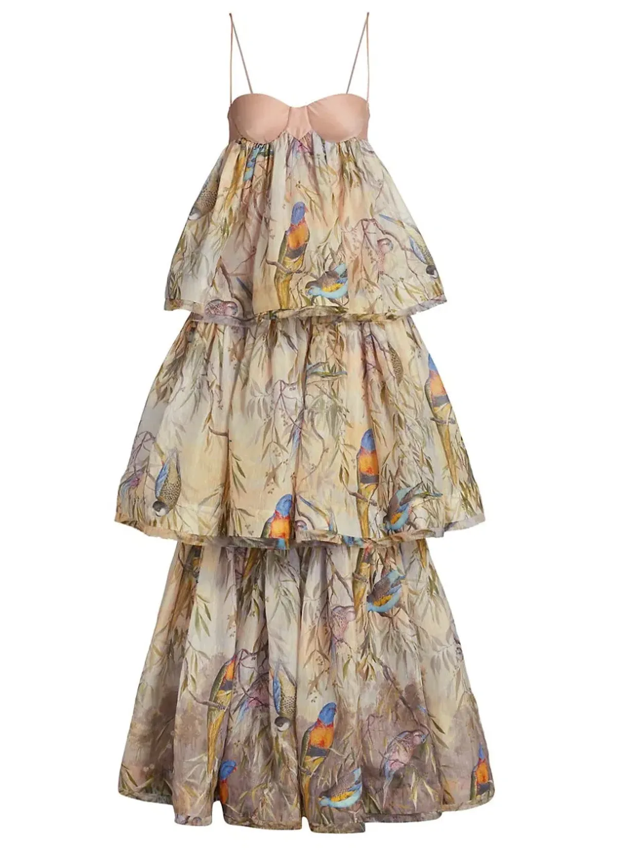 Zimmermann Candescent Parakeets Gown Print Size 2 - Image 5