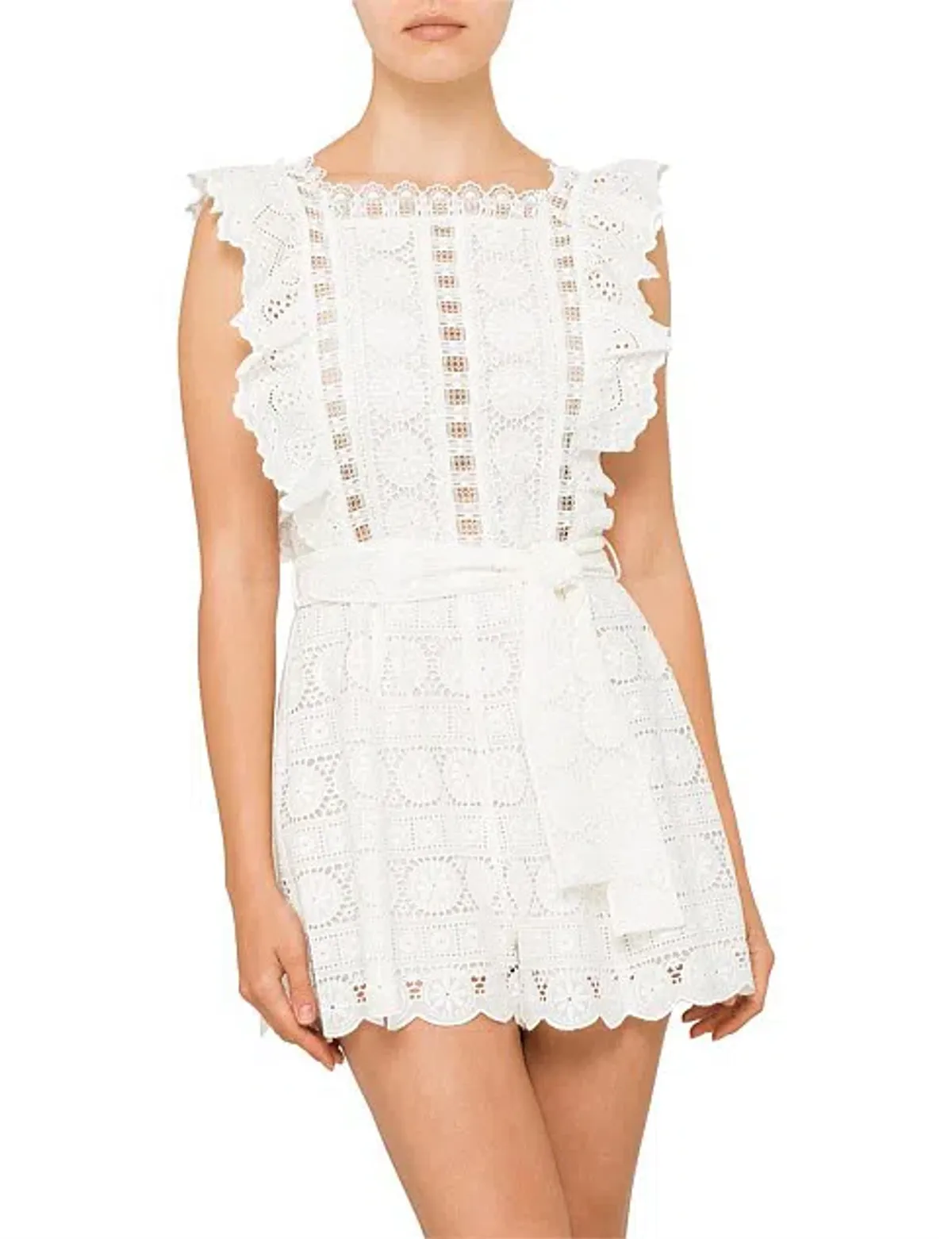 Zimmermann Kali Daisy Playsuit Ivory Size 0 / AU 8 - Image 2