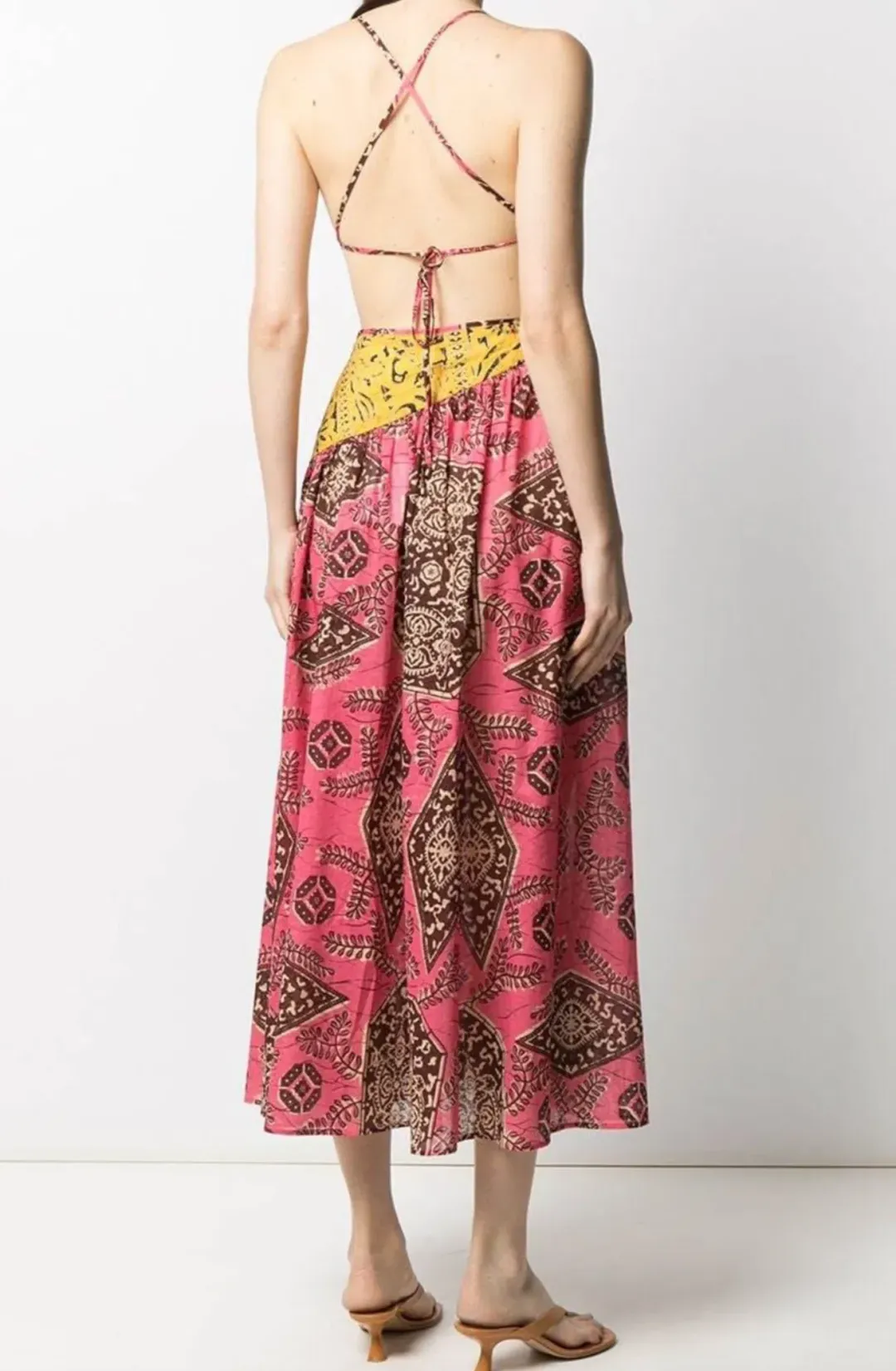 Zimmermann Lulu Asymmetric Ruched Dress Spliced Size 0P / Au 6 for rent on The Volte - main image