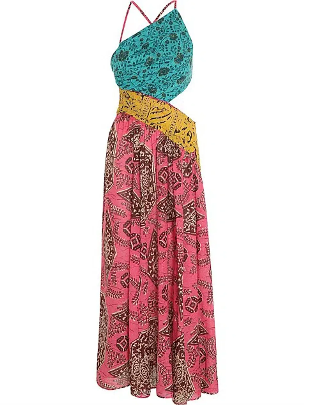 Zimmermann Lulu Asymmetric Ruched Dress Spliced Size 0P / Au 6 for rent on The Volte - main image