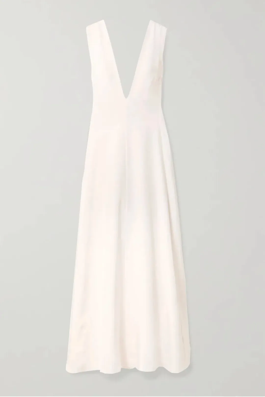 Michael Lo Sordo Silk Satin Maxi Dress White Size 12 for rent on The Volte - main image