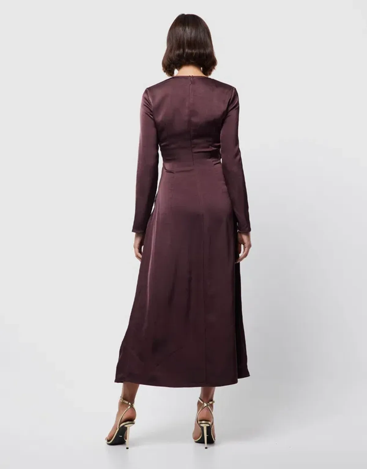 Mossman The Colossal Midi Dress Dark Cherry Size 6 - Image 3