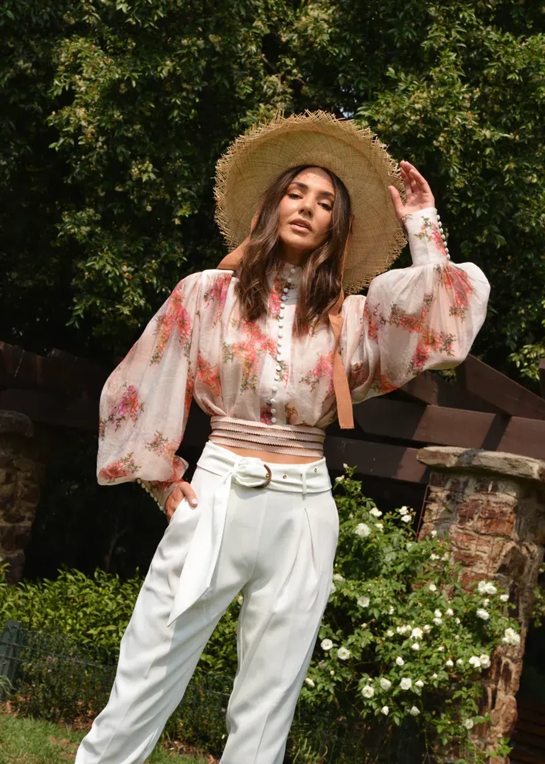 Mackenzie Mode Shooting Stars Blouse Pink Floral Size 8 for rent on The Volte - main image