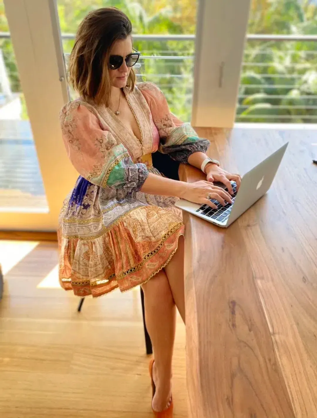 Zimmermann Anneke Lantern Mini Dress Print  AU12 for rent on The Volte - main image