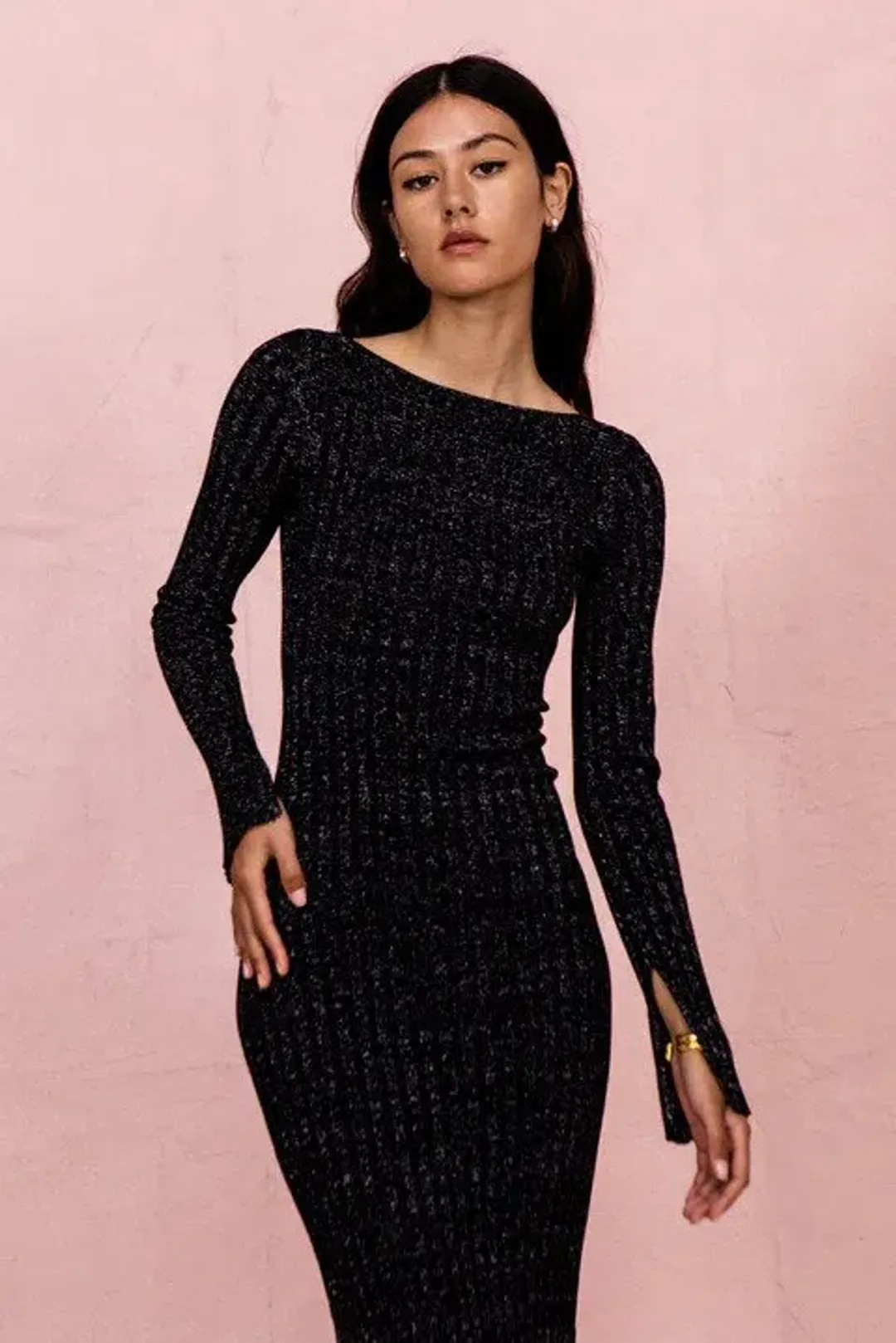 Posse the Label Connie Dress Black Sparkle Size 8  for rent on The Volte - main image