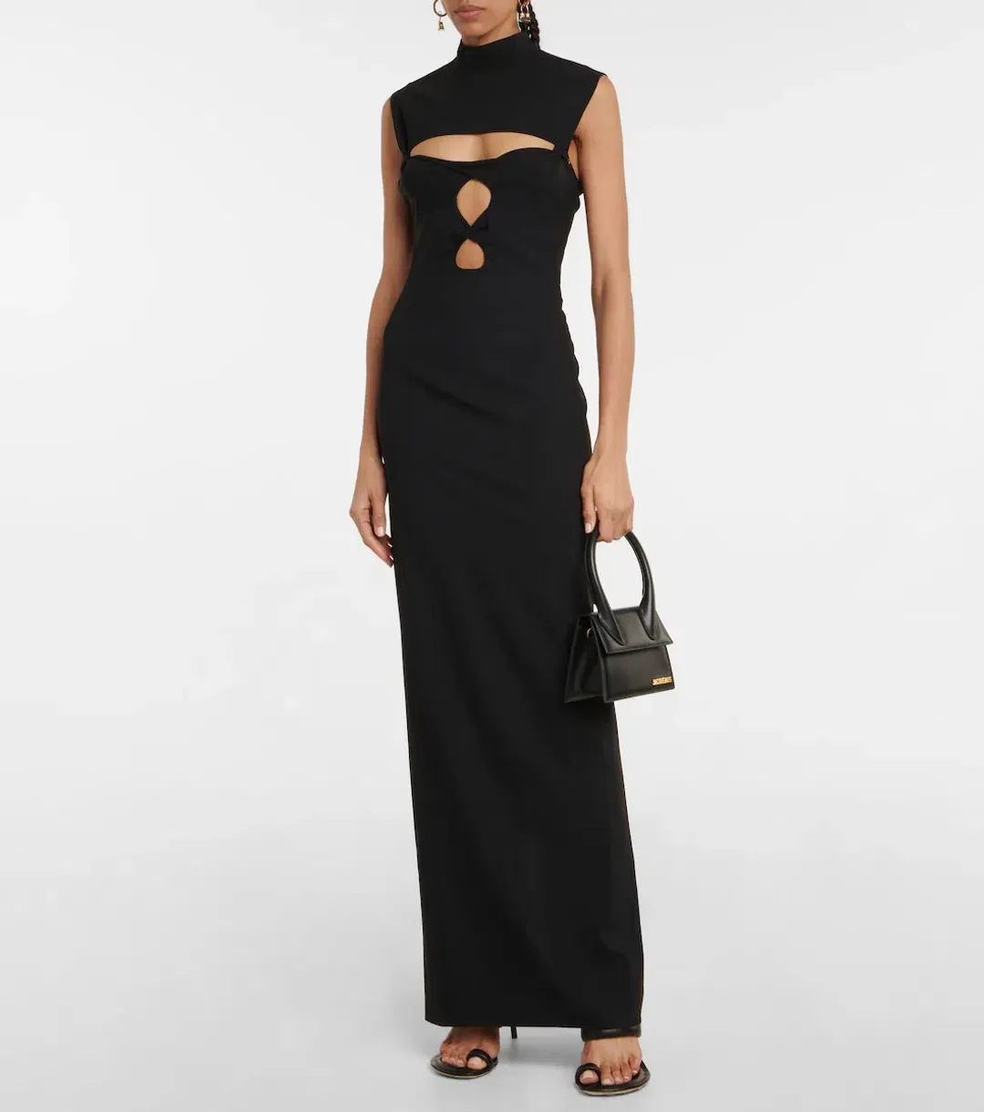 Jacquemus La Robe Palmi Maxi Dress Black Size 38 for rent on The Volte - main image