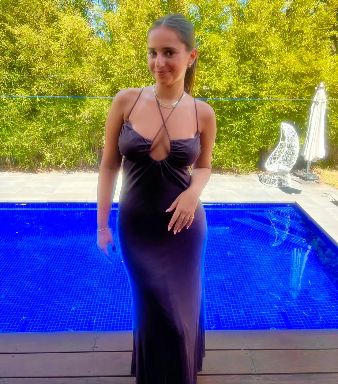 Manning Cartell Sweet Obsession Slip Dress Brown Size 10 for rent on The Volte - main image