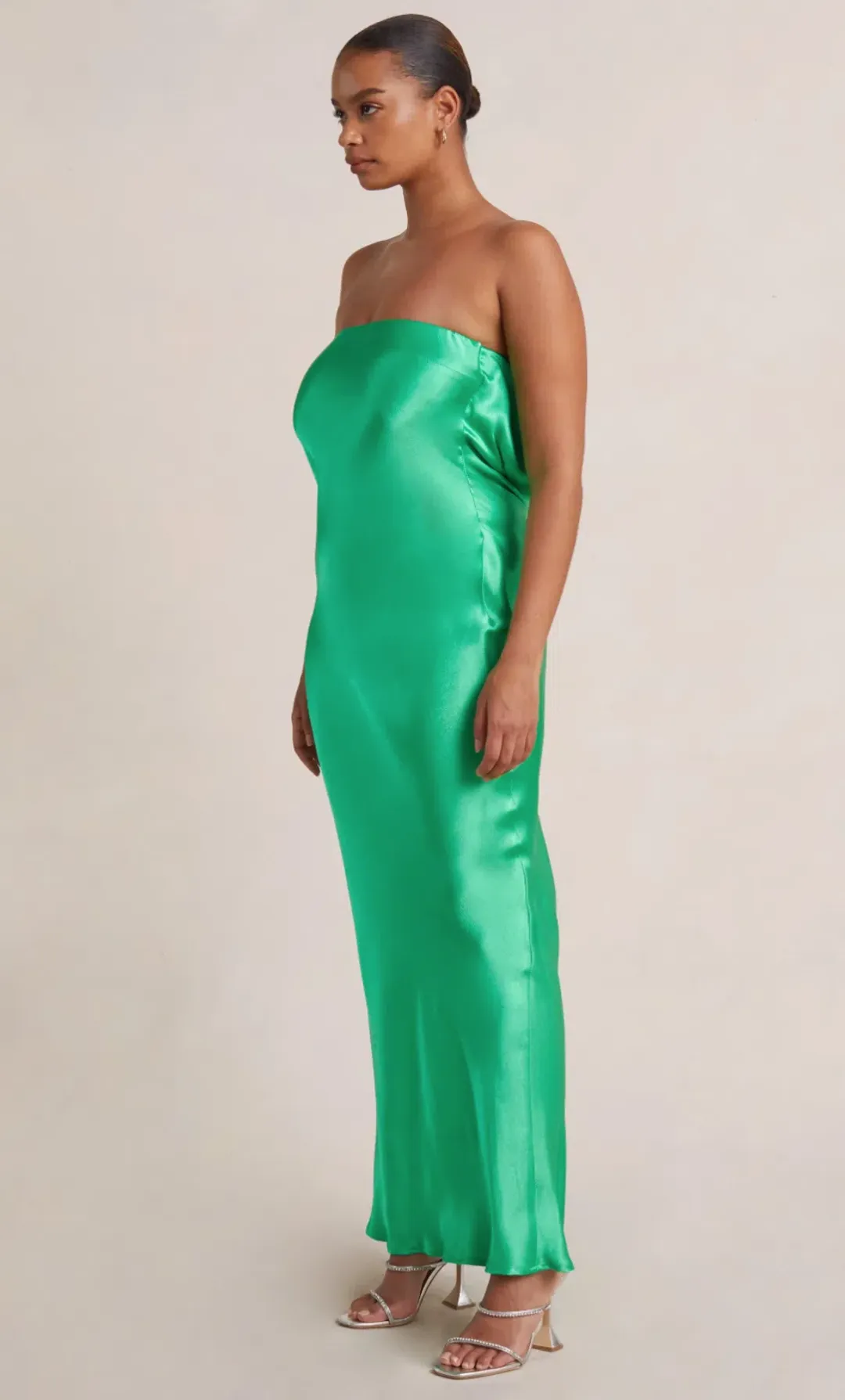 Bec & Bridge Moon Dance Strapless Dress Emerald Green Size 8 for rent on The Volte - main image