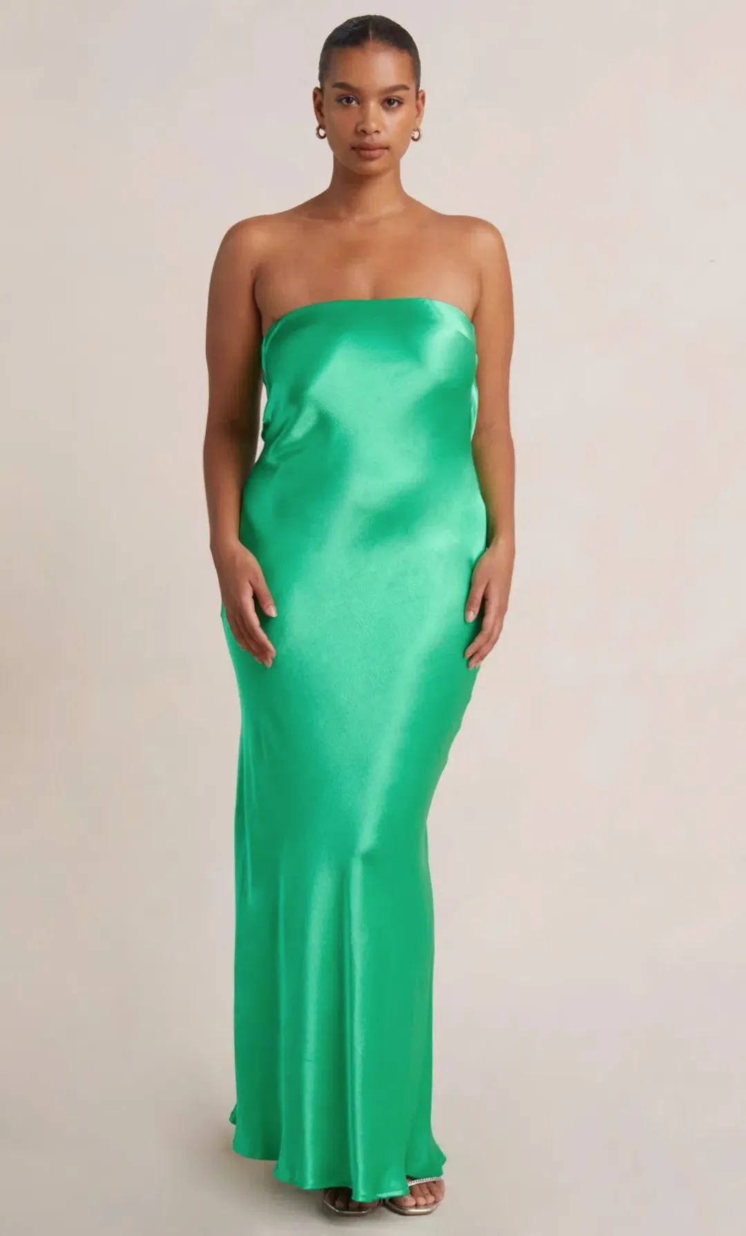 Bec & Bridge Moon Dance Strapless Dress Emerald Green Size 8 for rent on The Volte - main image