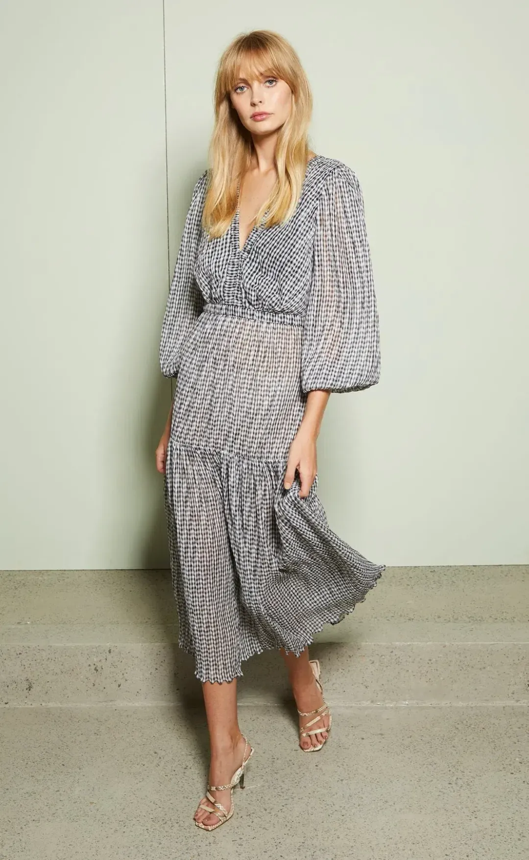 Bec & Bridge Nadine Midi Dress Black/White AU10 for rent on The Volte - main image