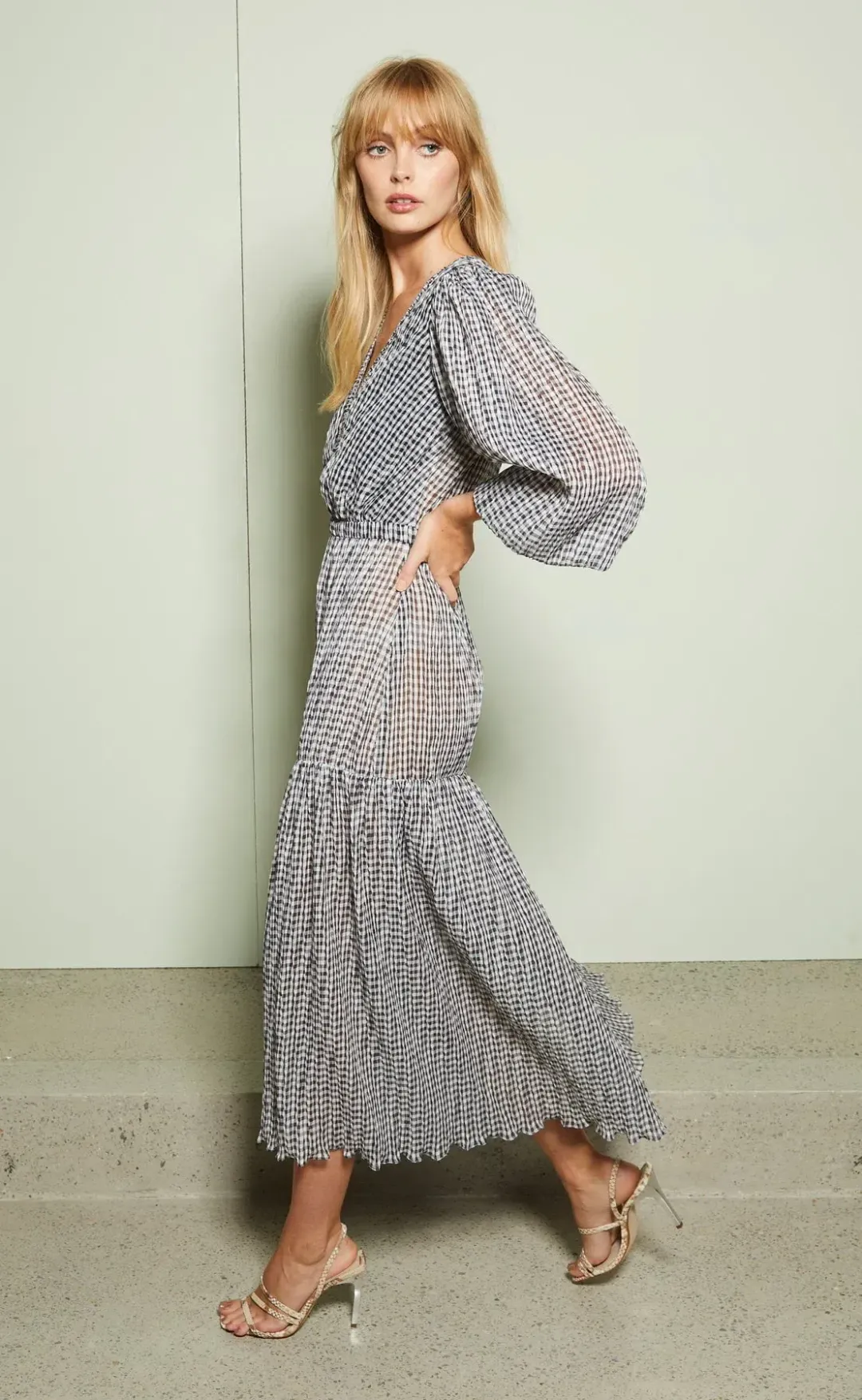 Bec & Bridge Nadine Midi Dress Black/White AU10 for rent on The Volte - main image