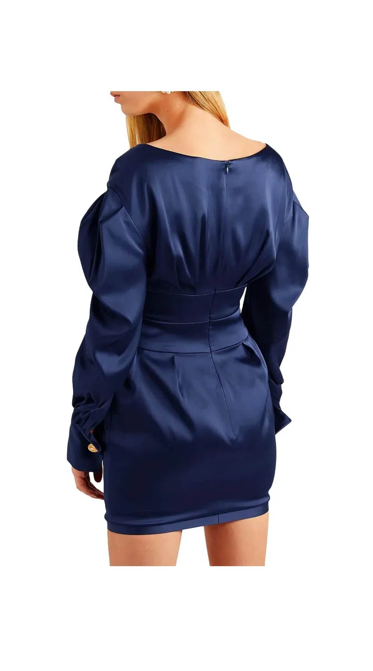 Alexandre Vauthier Mini Dress Dark Blue Size 12 - Image 3