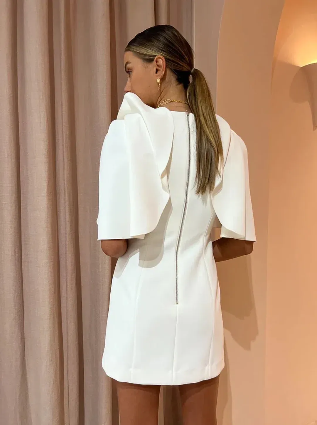 Acler Gwynn Dress Cream Size 8  for rent on The Volte - main image