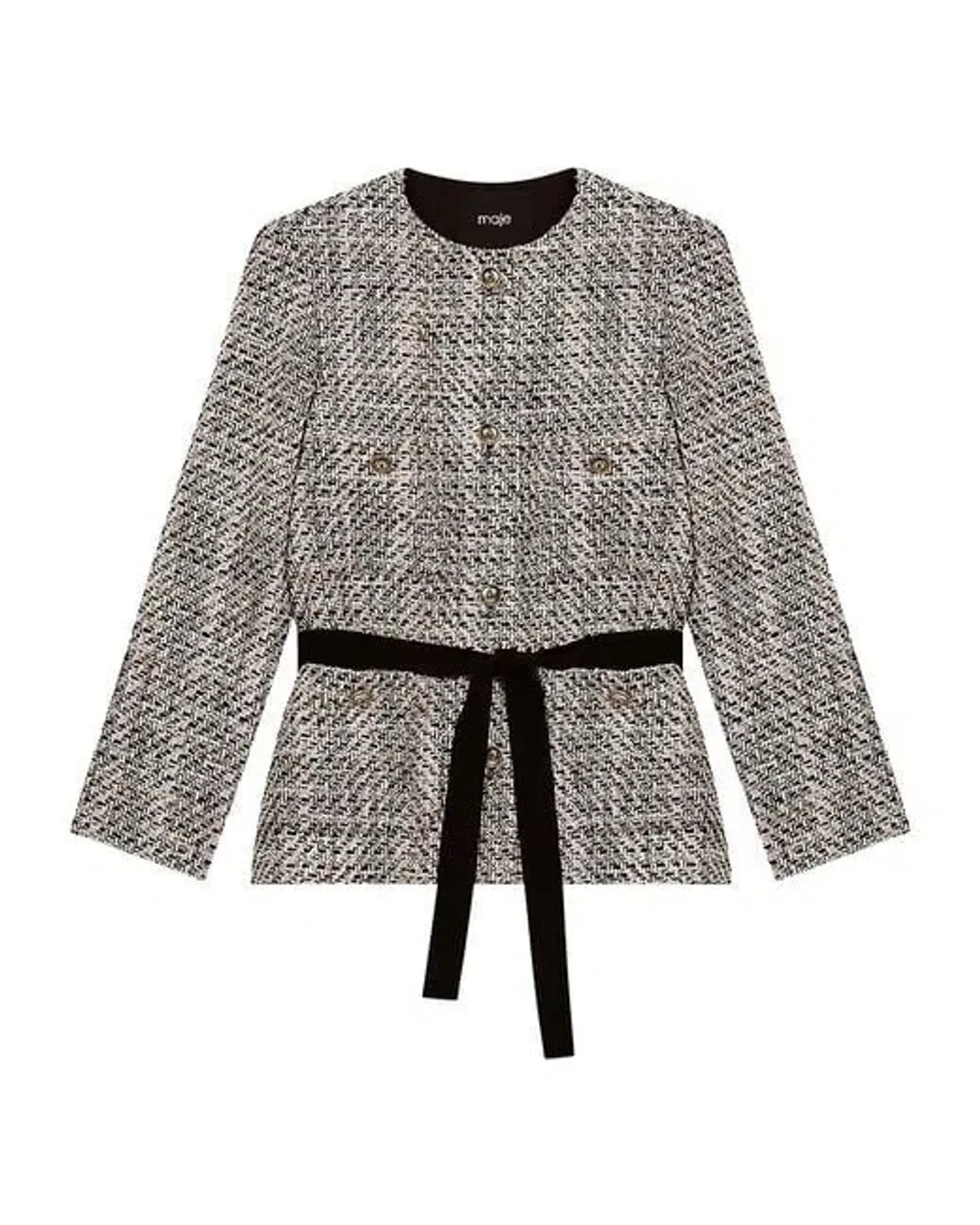 Maje Contrasting Tweed style jacket pink size 38 for rent on The Volte - main image