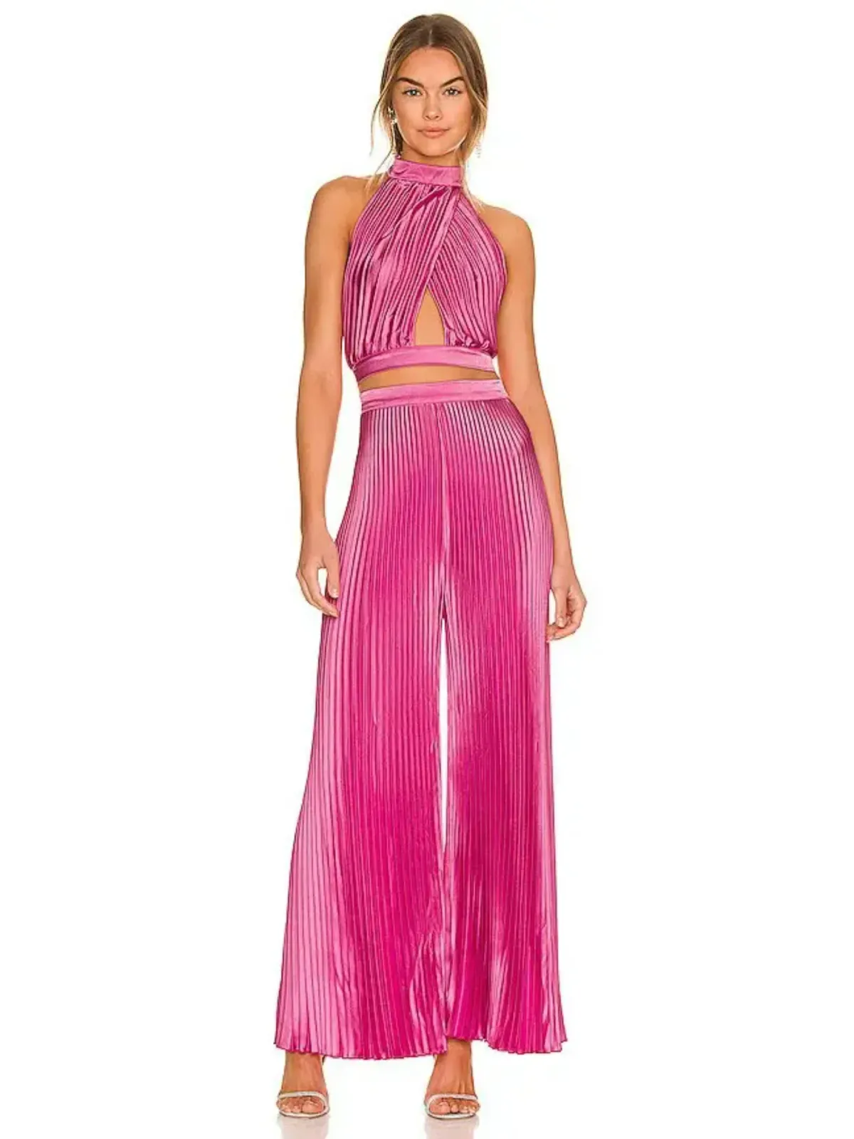 L'idee Reveries Crop and Bisous Pants Set Hot Pink Size AU 6 - Image 1