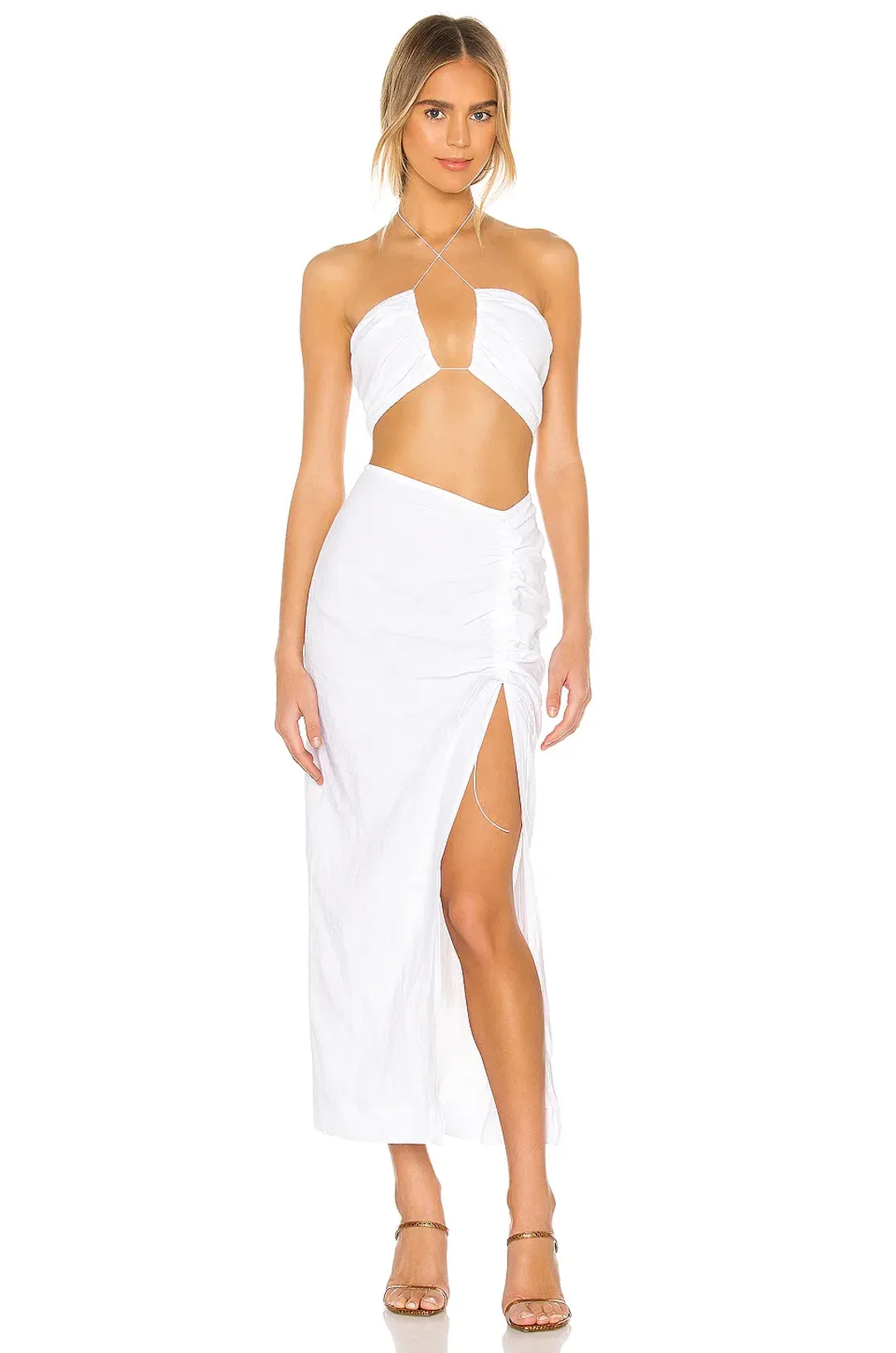 Natalie Rolt Bellini Crop Top White Size 8 for rent on The Volte - main image