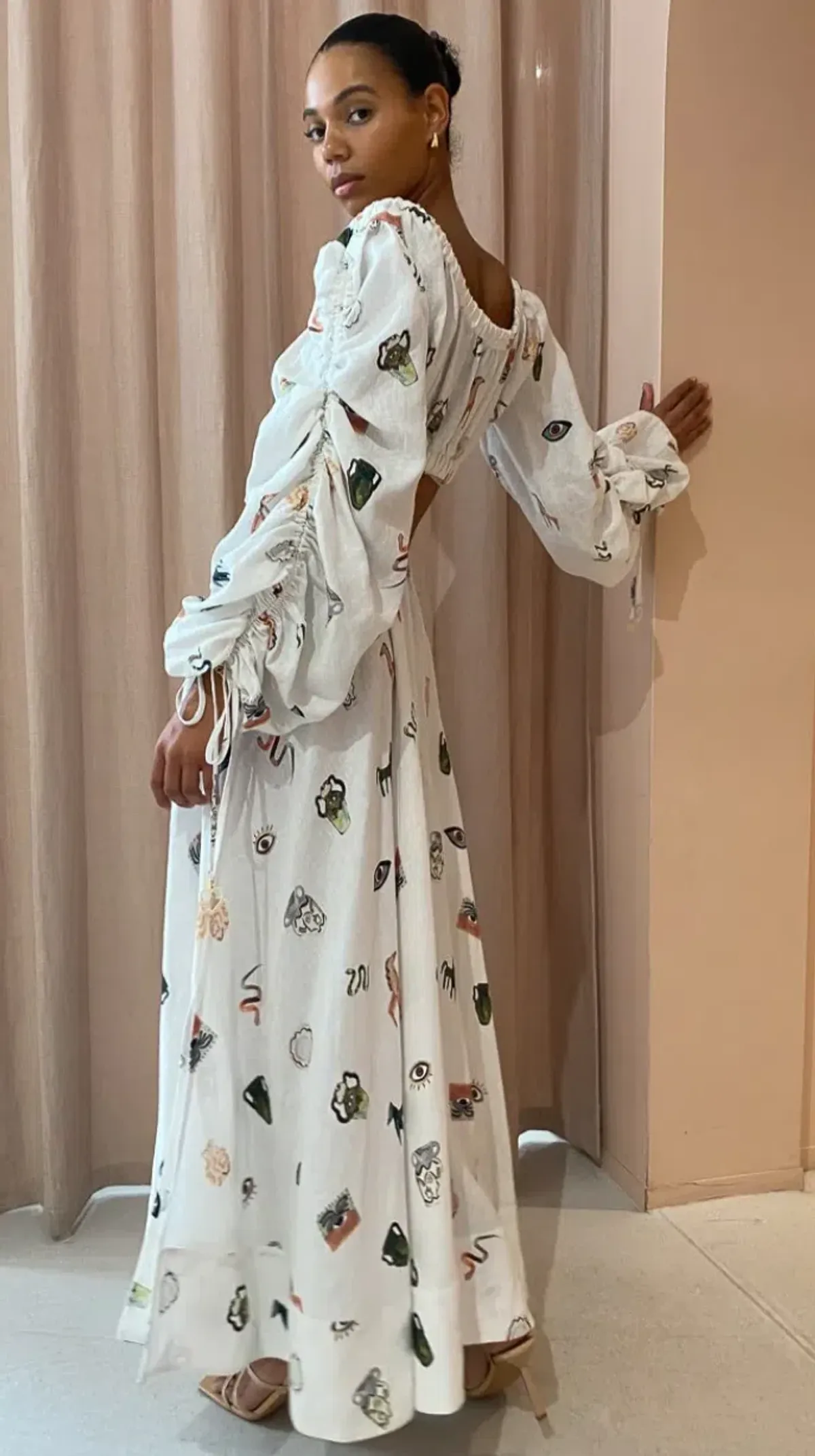 Alemais Hera Drawstring Top and Midi Skirt Set Print Size 8 - Image 2