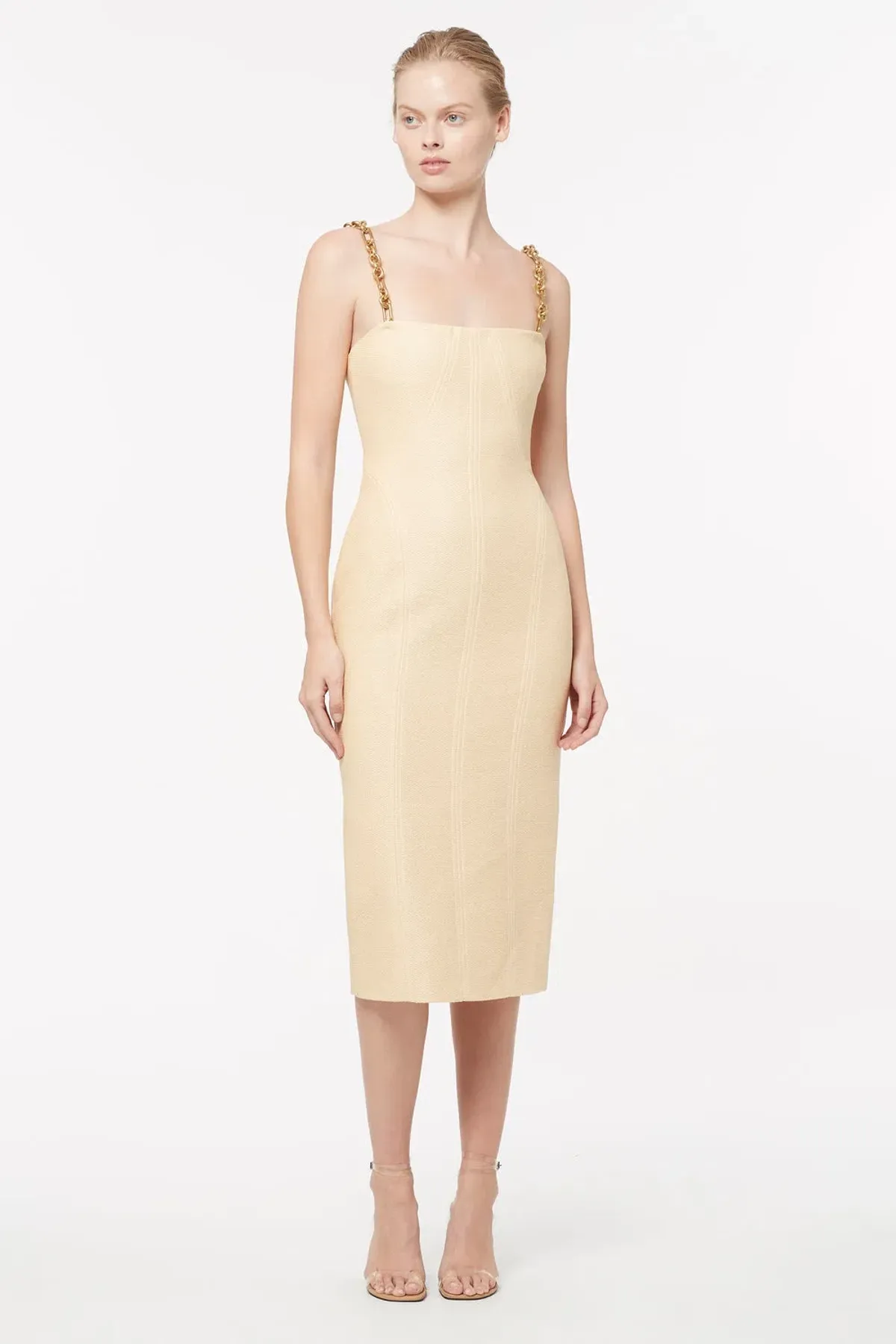 Manning Cartell Neo Classic Midi Dress with Chain Almond Size 10 - Image 1