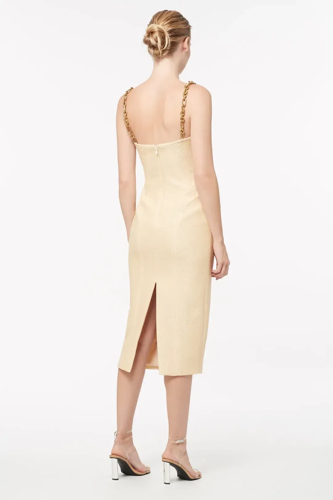 Manning Cartell Neo Classic Midi Dress with Chain Almond Size 10 for rent on The Volte - main image