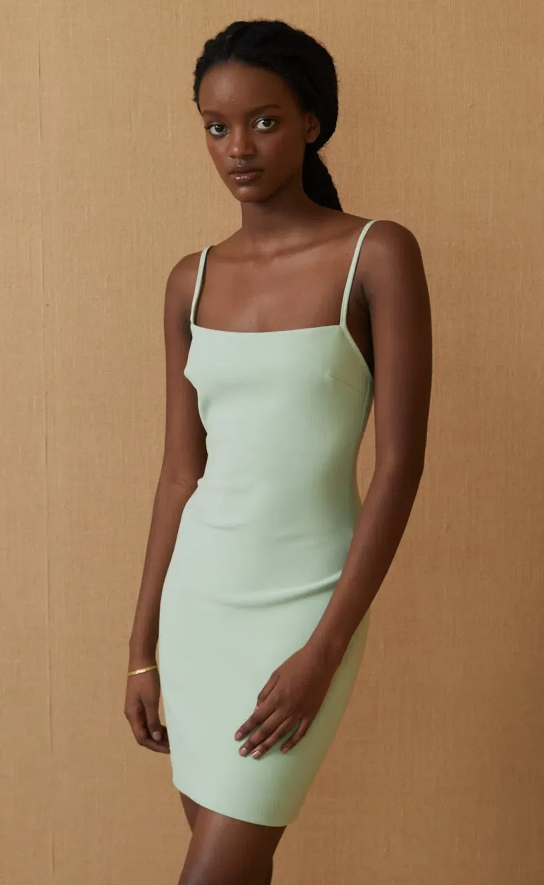 Bec & Bridge Hana Mini Dress in Avocado Green Size 16 for rent on The Volte - main image