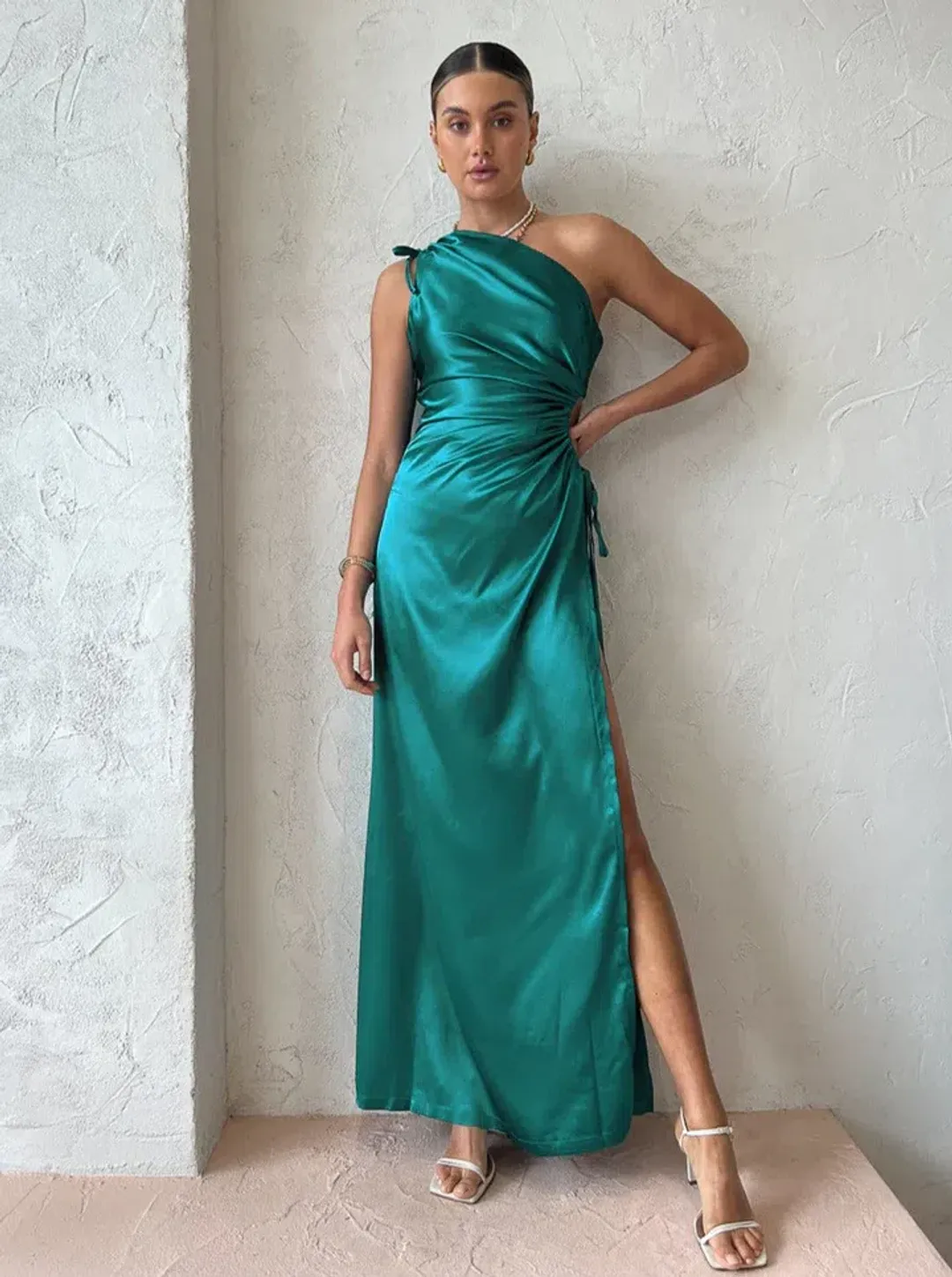 Sonya Moda Nour Emerald Green Maxi Dress Size 8 for rent on The Volte - main image