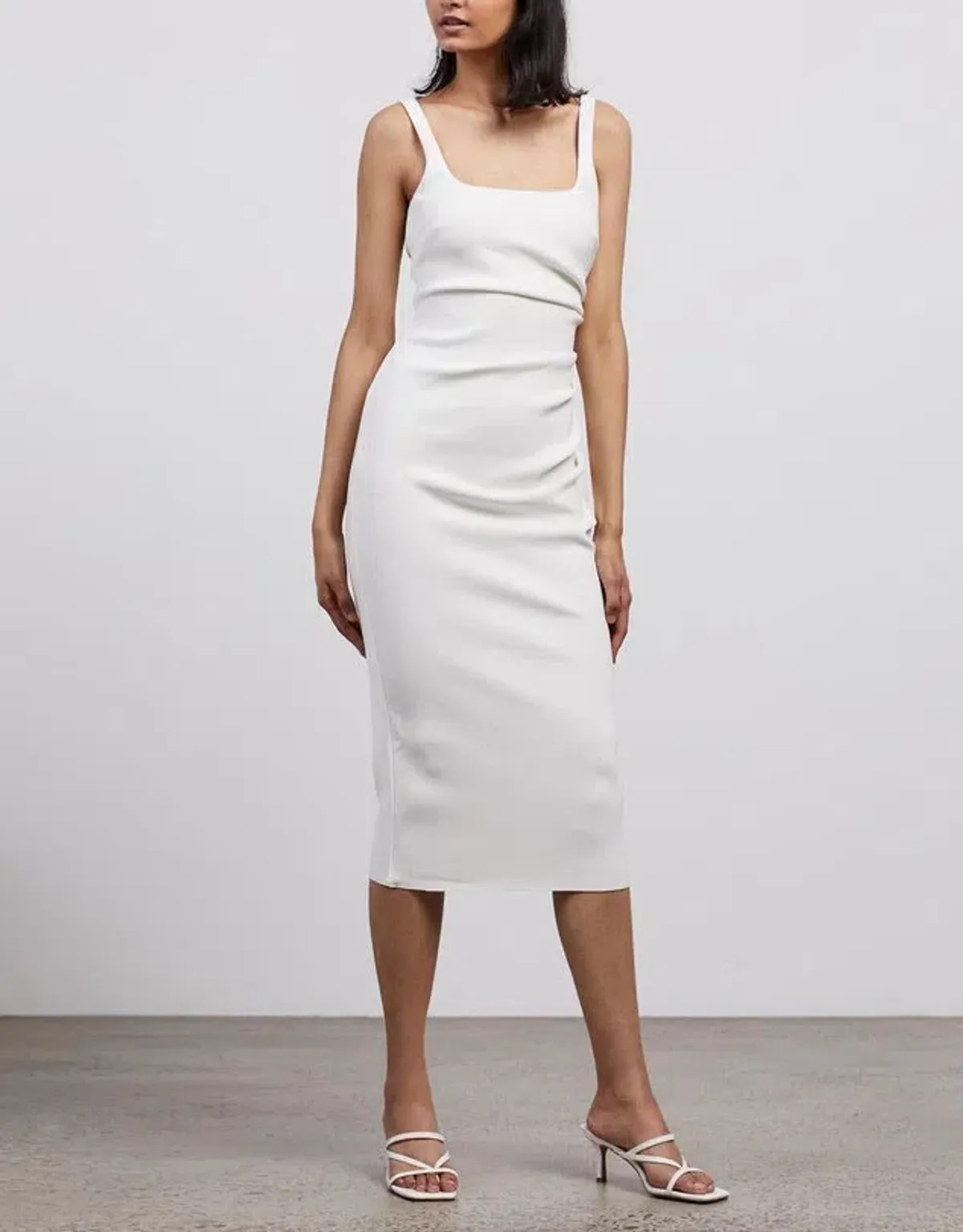 Bec and Bridge Hana Tuck Midi Dress Ivory Size 8 - Image 1