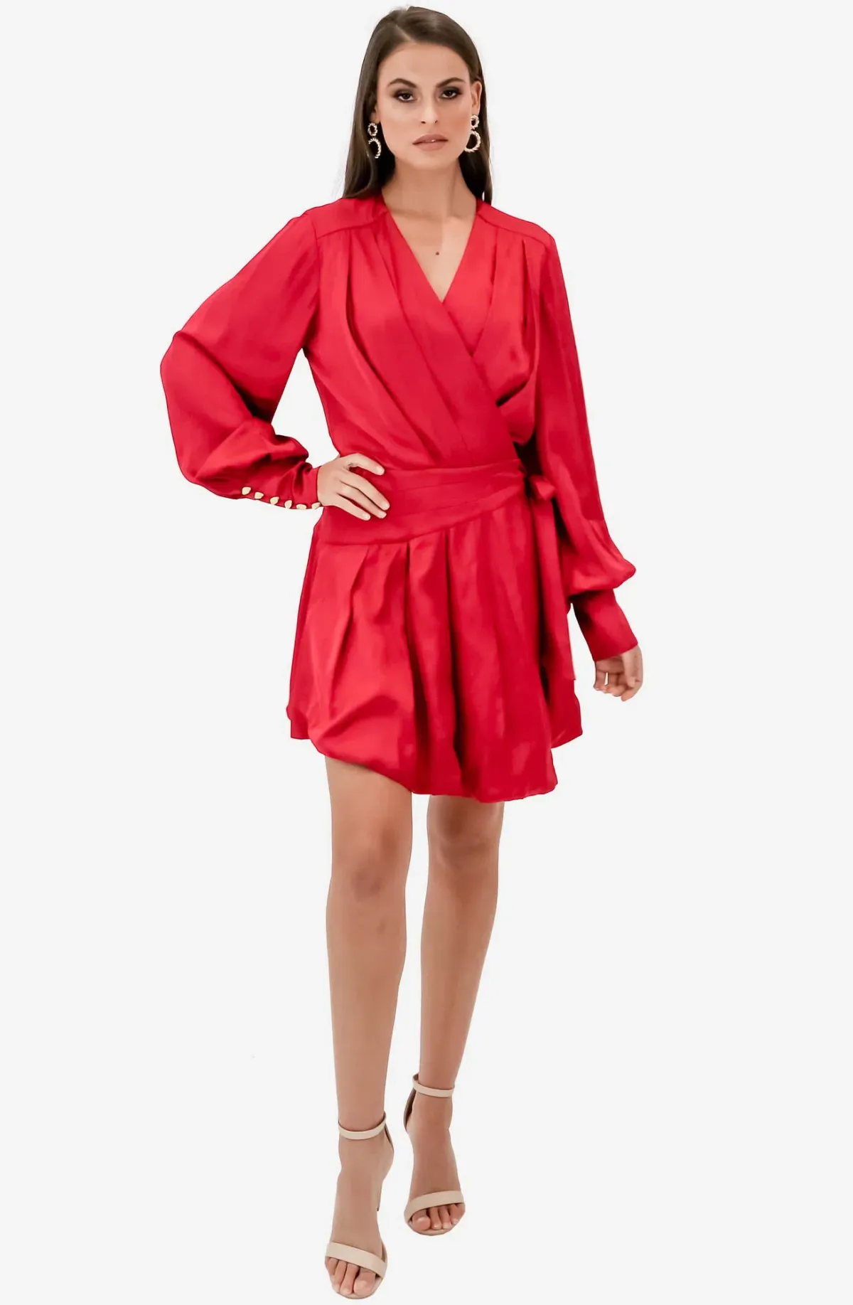 Aje Galina Wrap Dress Hot Pink Size 8 - Image 1