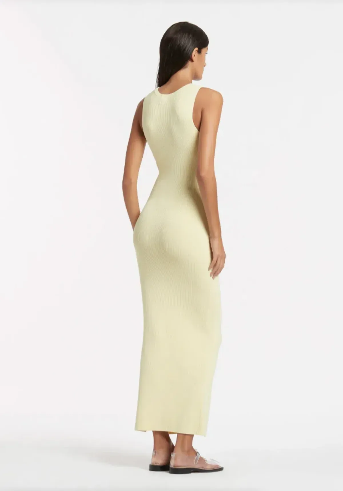 Sir the Label Kelvin Draped Dress in Lemon Yellow Size 10 - Image 3