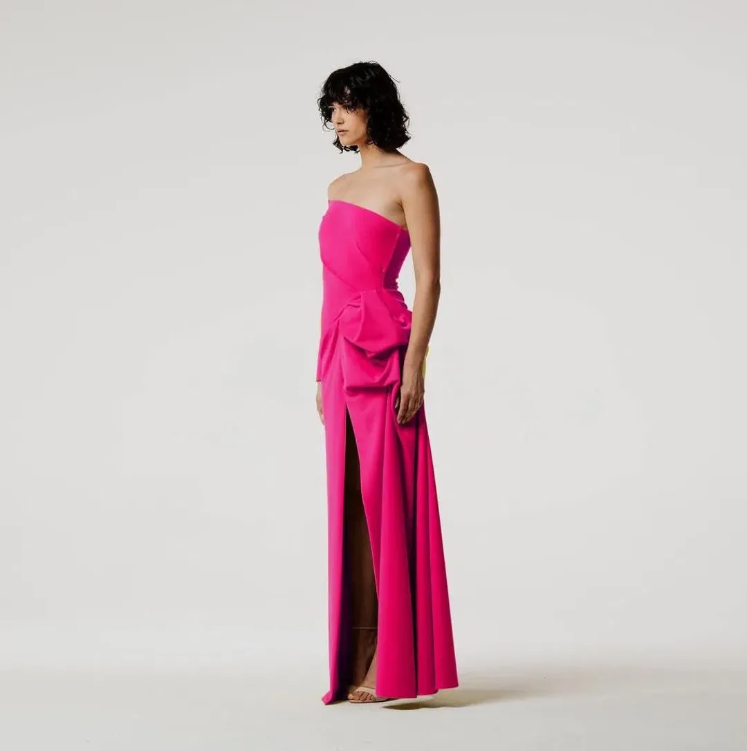 Meraki Knox Drape Gown Pink Size 8 for rent on The Volte - main image