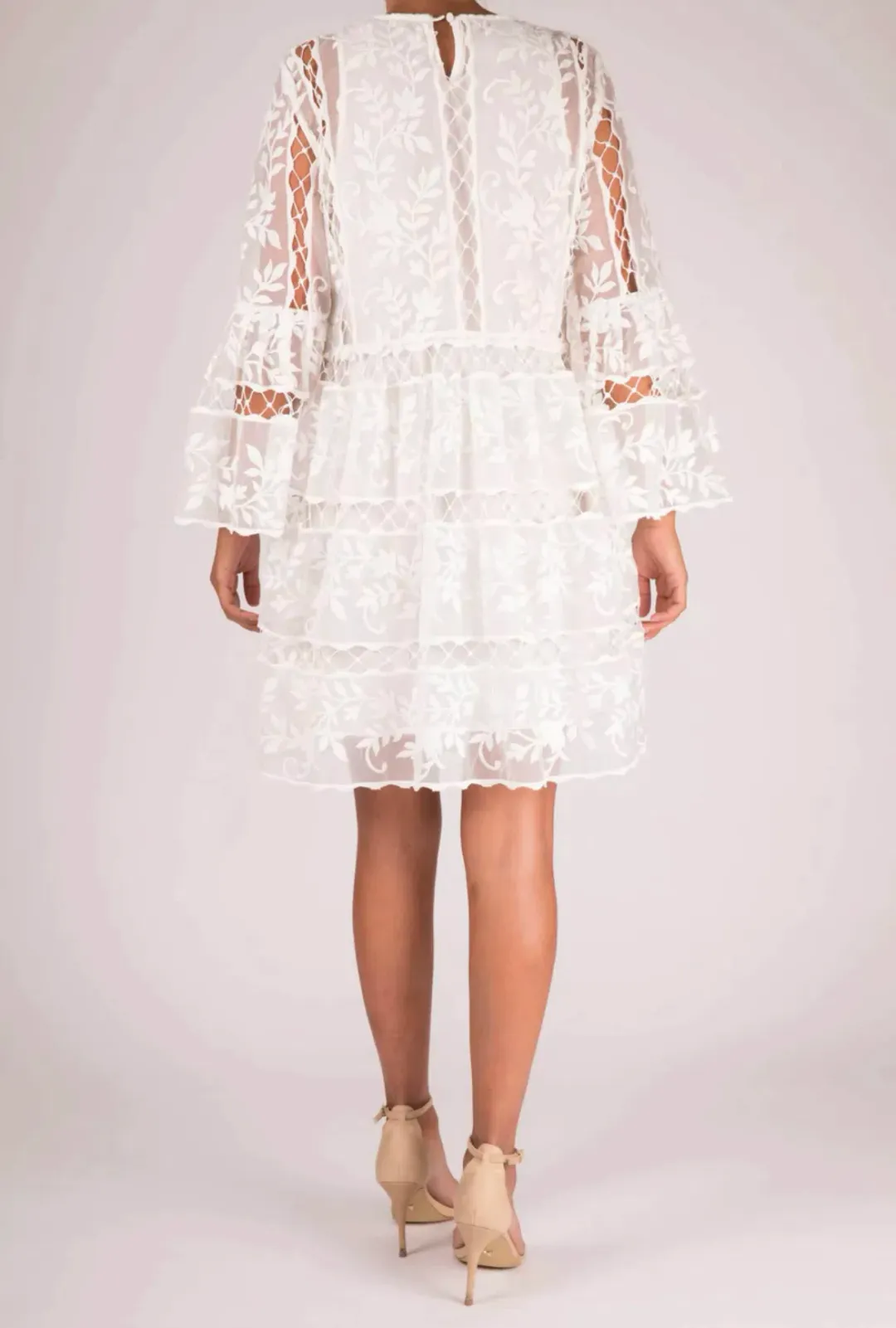 Thurley Flora Climber Dress in White Size 8  for rent on The Volte - main image