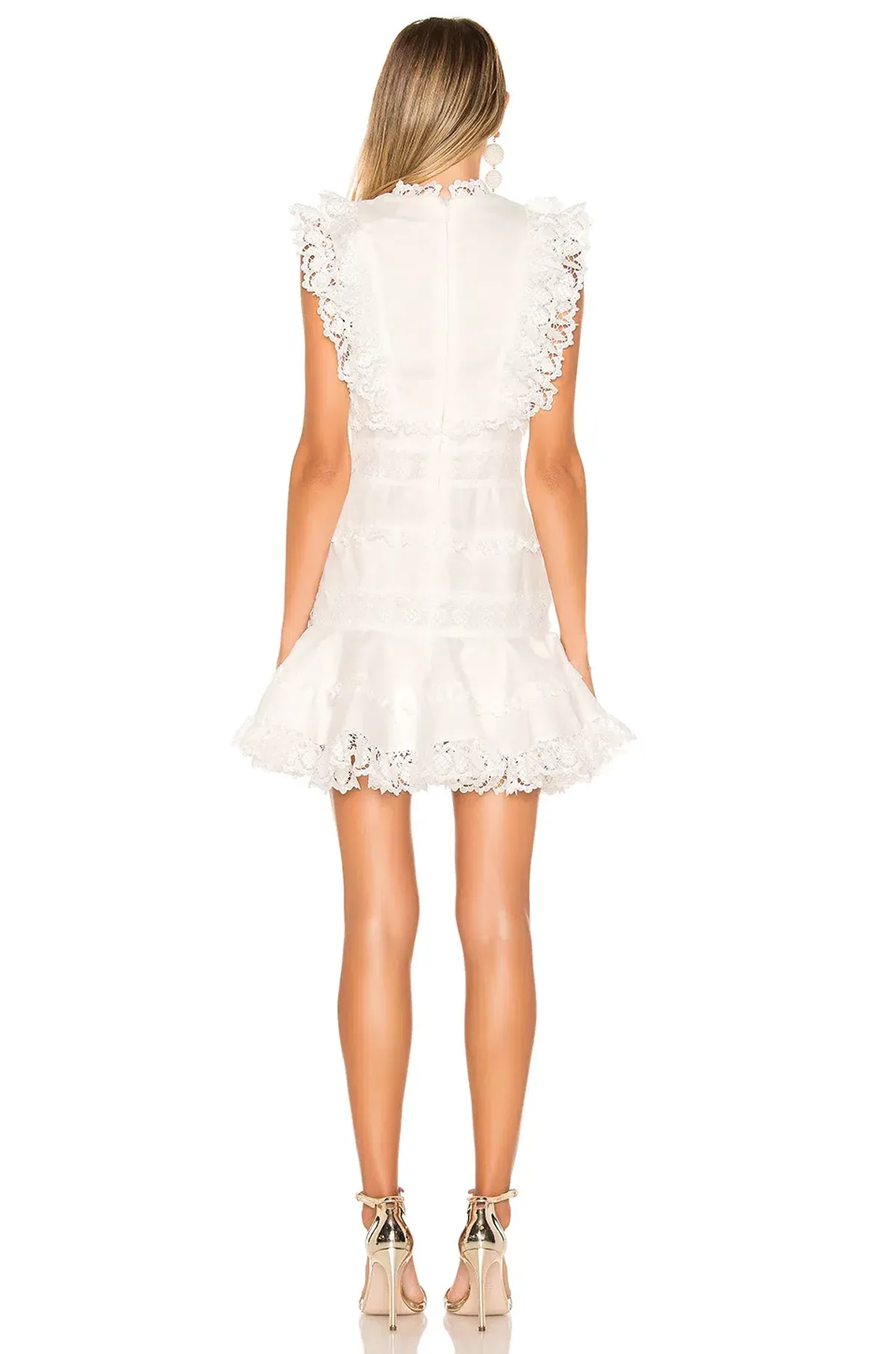 Zimmermann Wayfarer Flutter Dress In White Size 1/AU 10 - Image 1