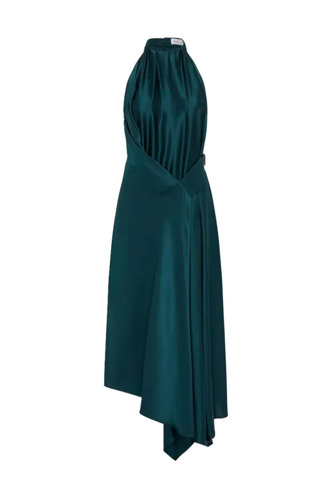 Bianca Spender Petrol Silk Isabella Midi Dress Green Size 8 for rent on The Volte - main image
