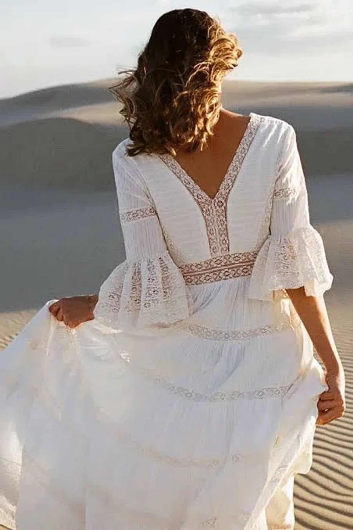 Spell & The Gypsy Tuula Senorita Gown Cream Size Medium - Image 3